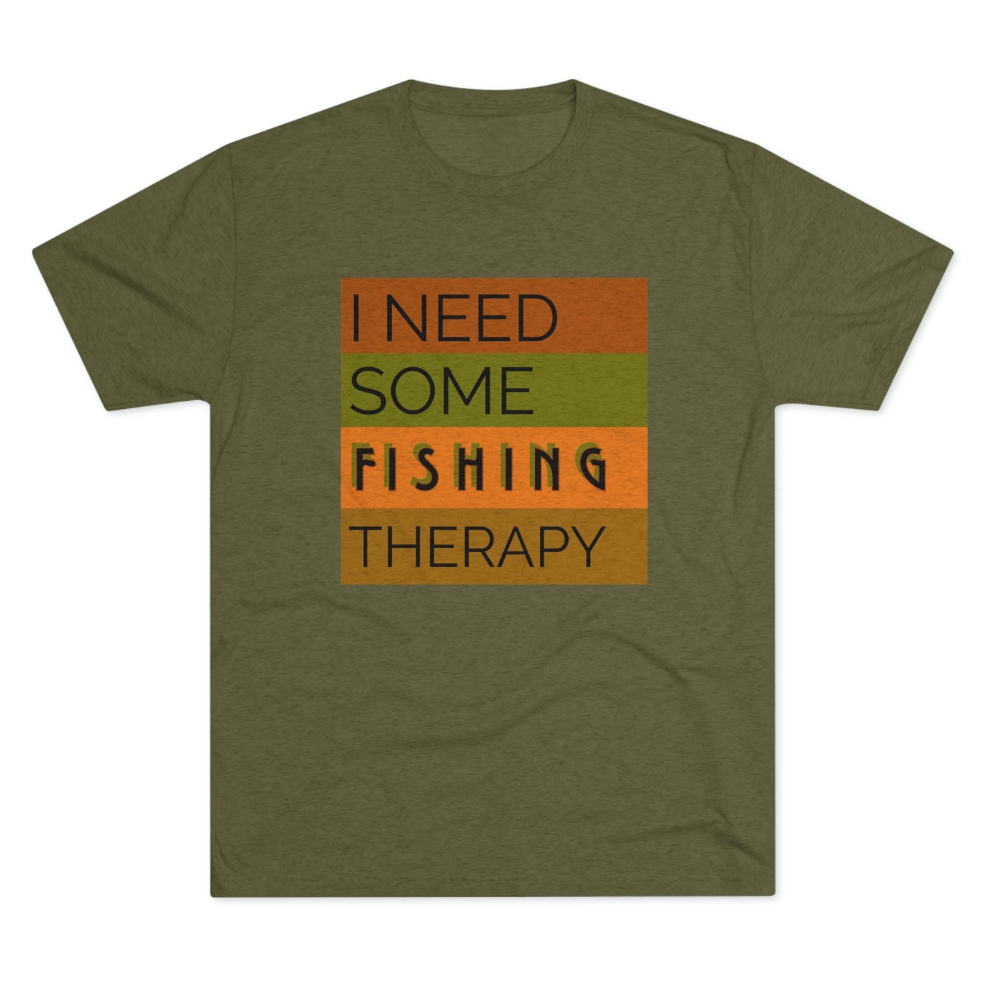 Fishing Therapy - Unisex Tri-Blend Crew Tee