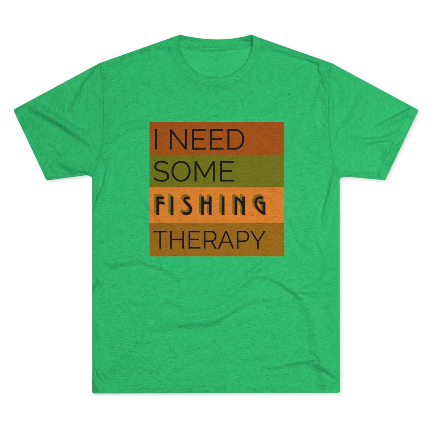 Fishing Therapy - Unisex Tri-Blend Crew Tee