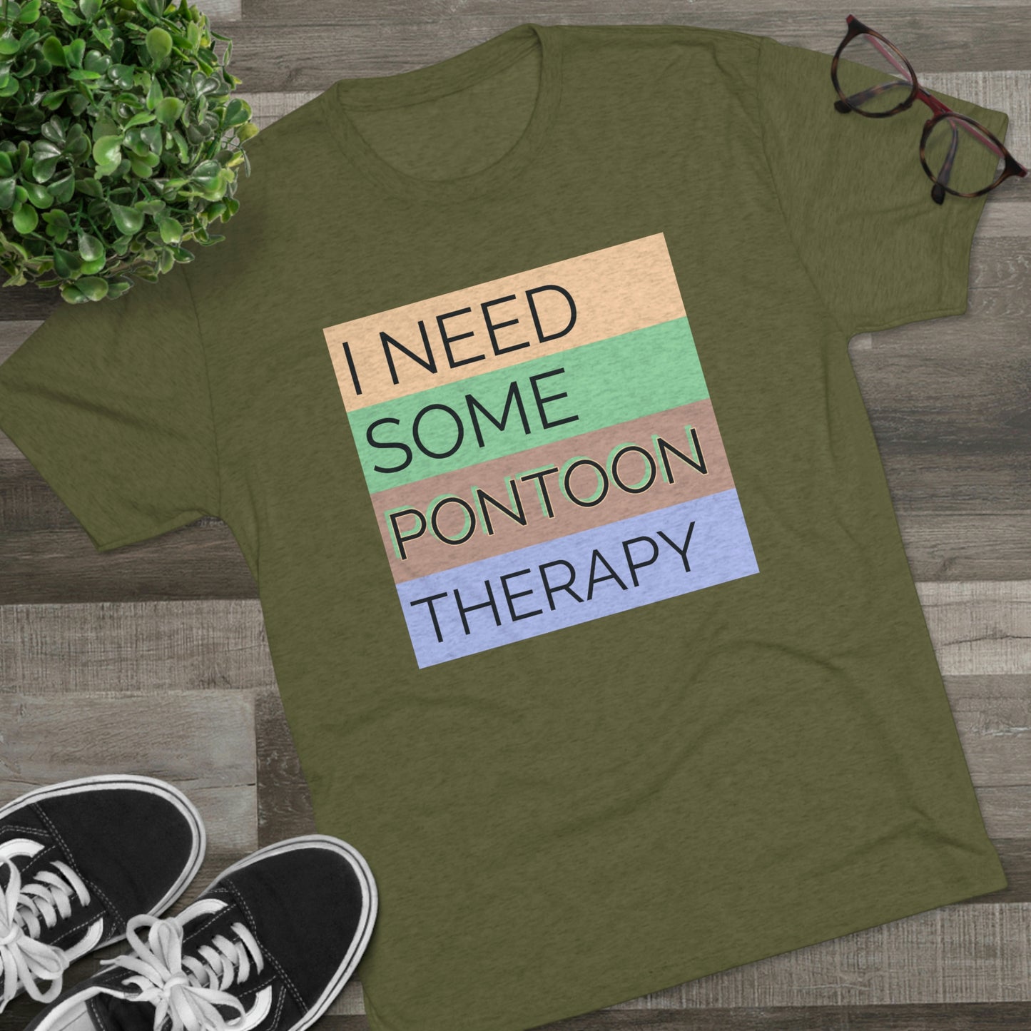 Pontoon Therapy - Unisex Tri-Blend Crew Tee