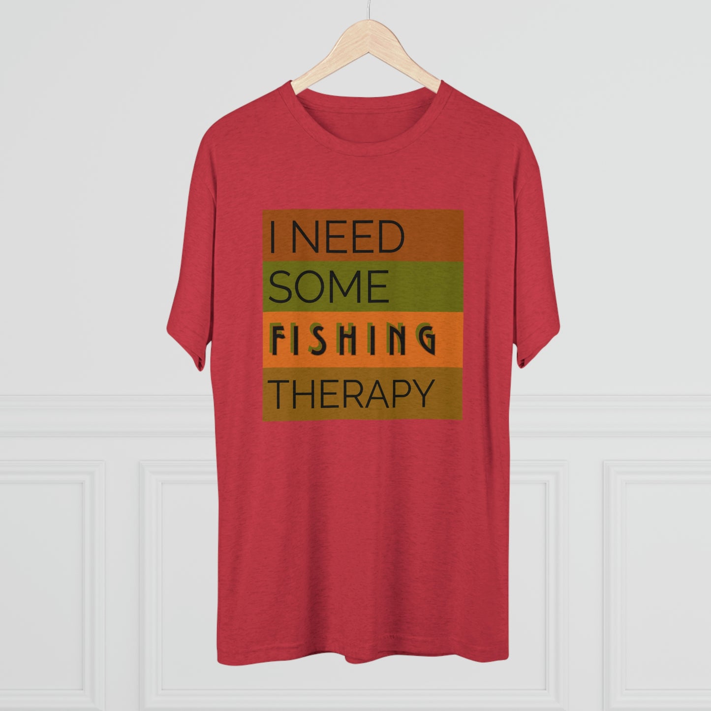 Fishing Therapy - Unisex Tri-Blend Crew Tee