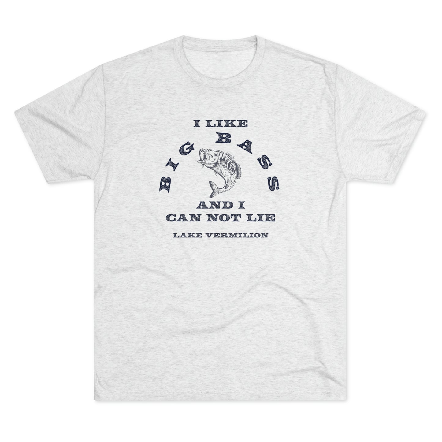 Big Bass - Lake Vermilion - Unisex Tri-Blend Crew Tee