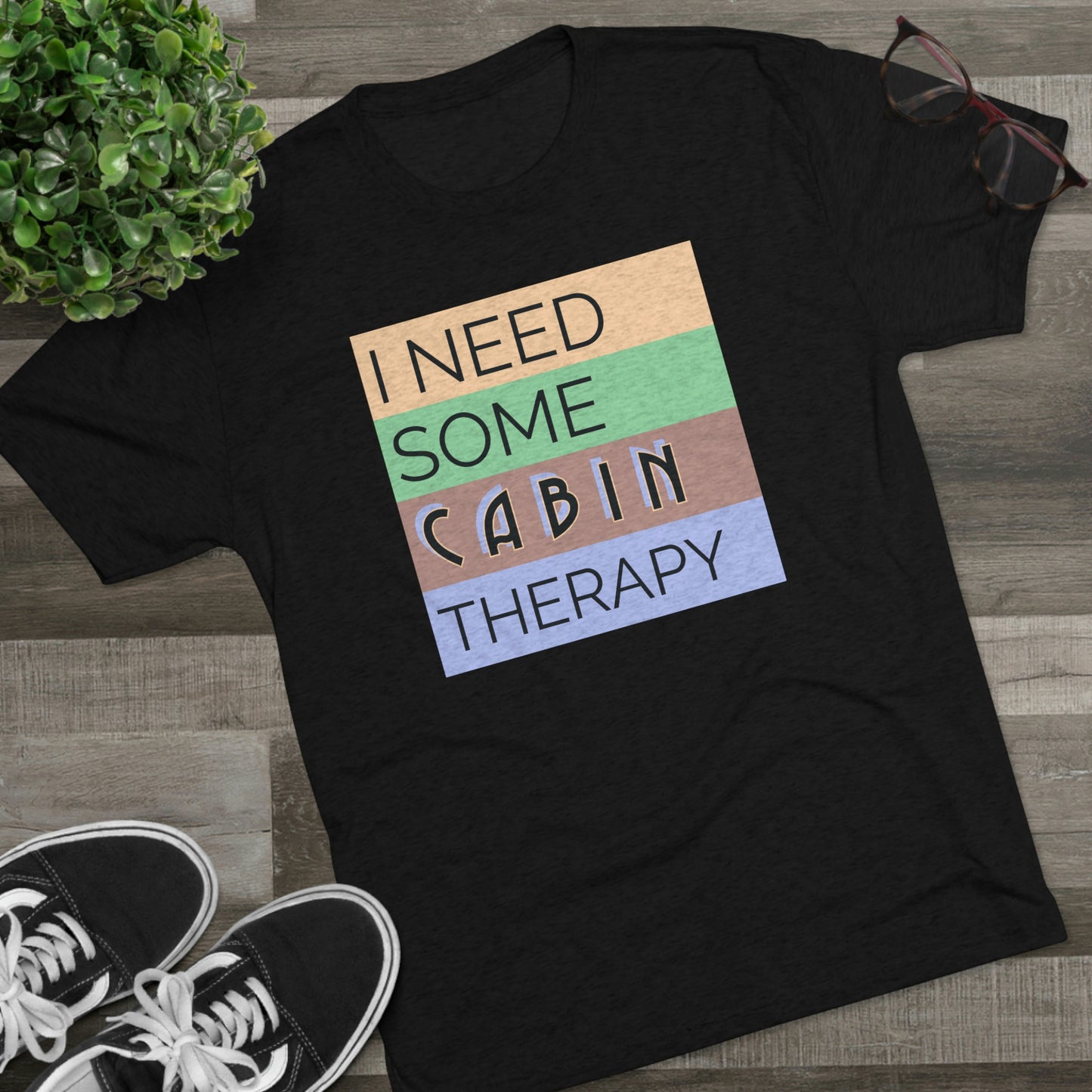 Cabin Therapy - Unisex Tri-Blend Crew Tee