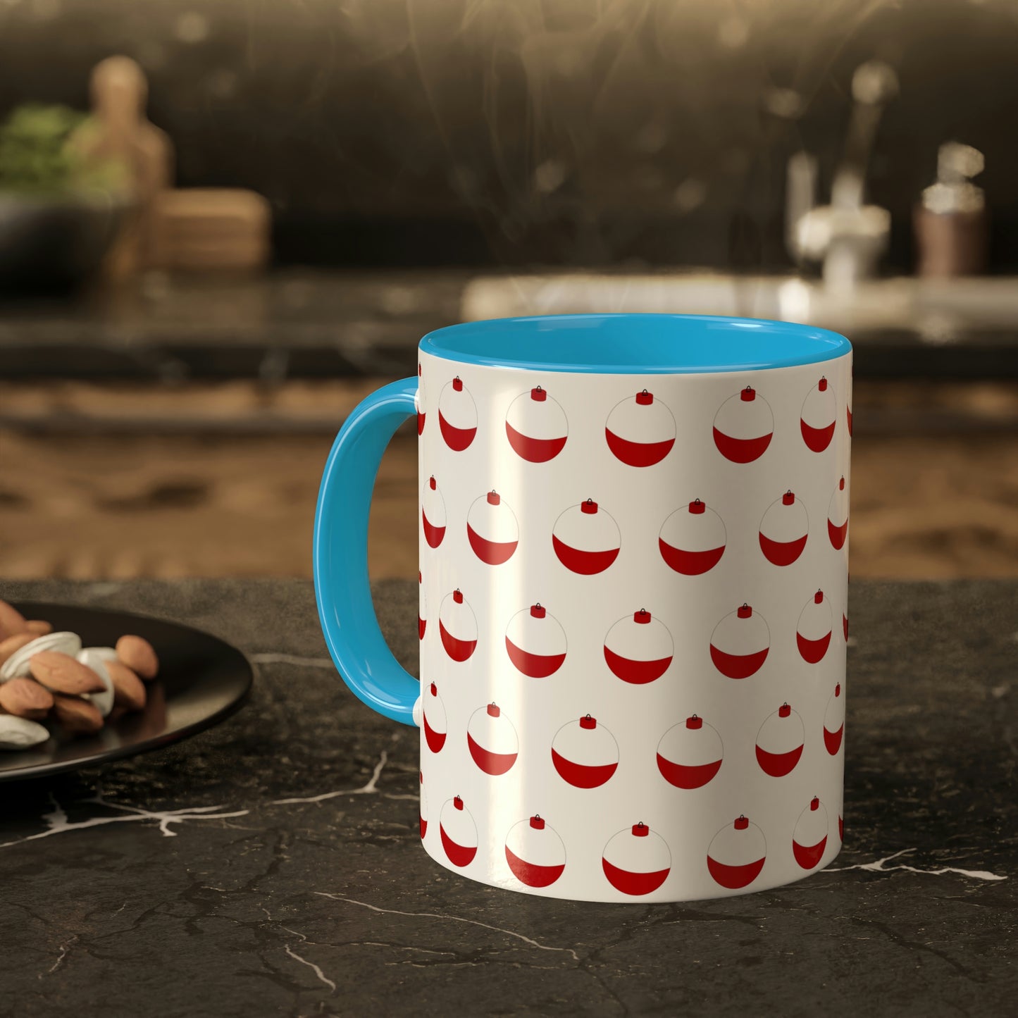 Traditional Red & White Bobber - Colorful Mugs, 11oz