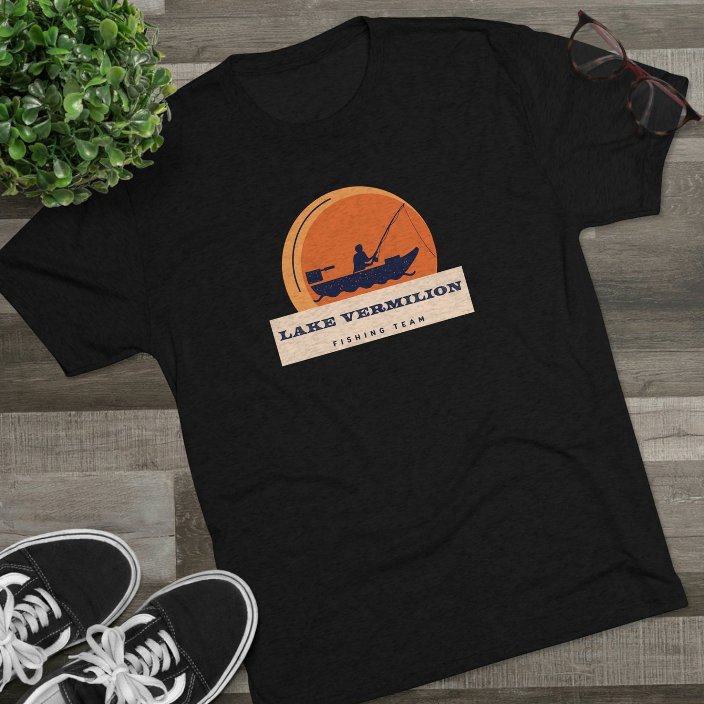 Fishin Team - Lake Vermilion - Unisex Tri-Blend Crew Tee