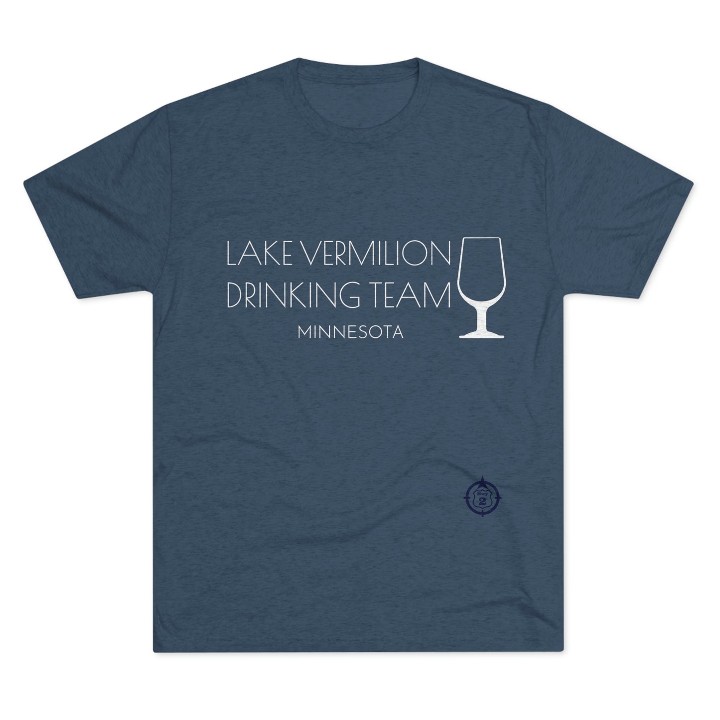 Lake Vermilion - Drinking Team - White Graphic - Unisex Tri-Blend Crew Tee