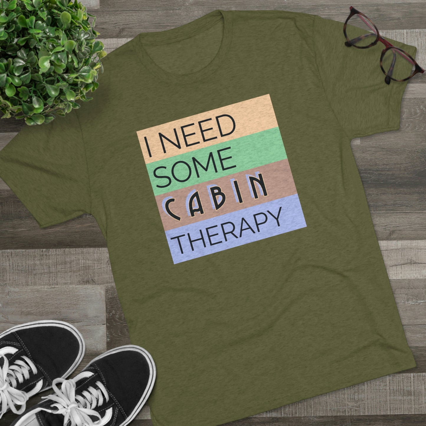 Cabin Therapy - Unisex Tri-Blend Crew Tee