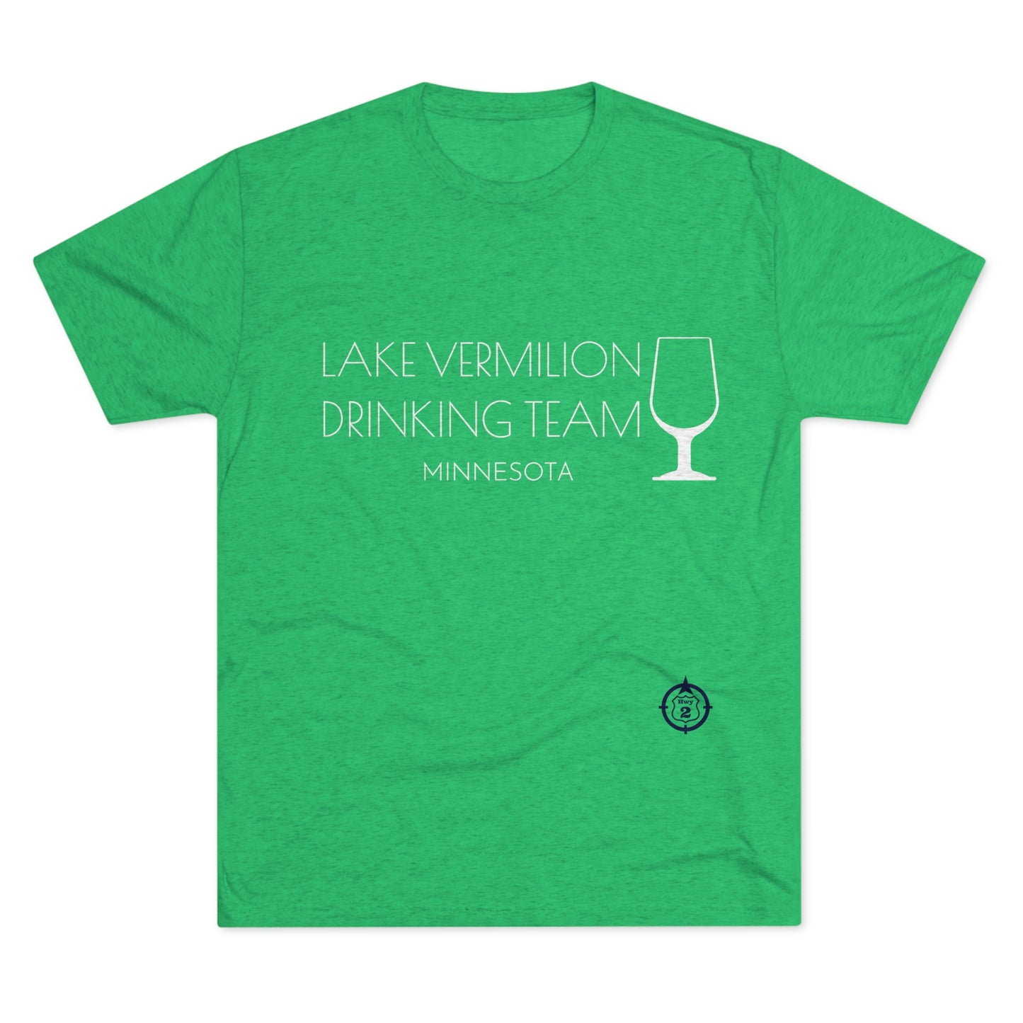 Lake Vermilion - Drinking Team - White Graphic - Unisex Tri-Blend Crew Tee