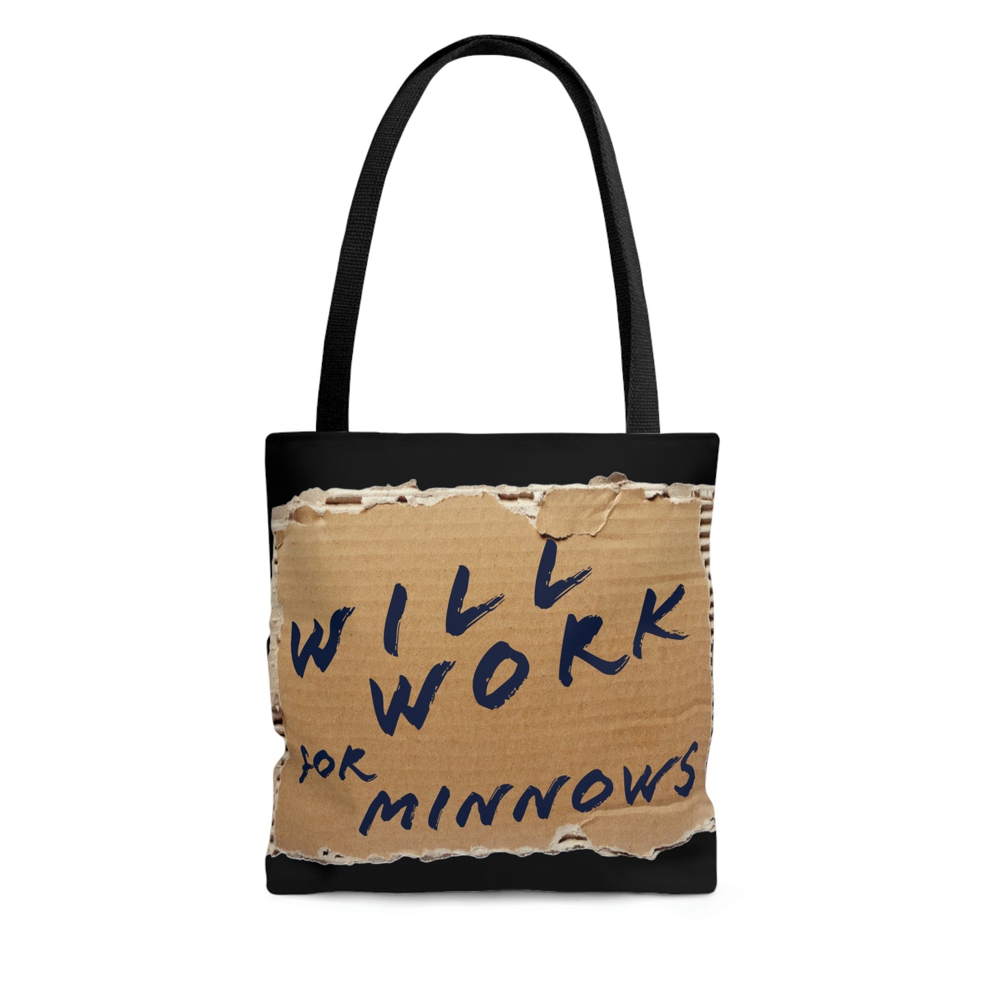 Will Work For Minnows - Fishing Theme - Boat / Beach Bag - AOP Tote Bag