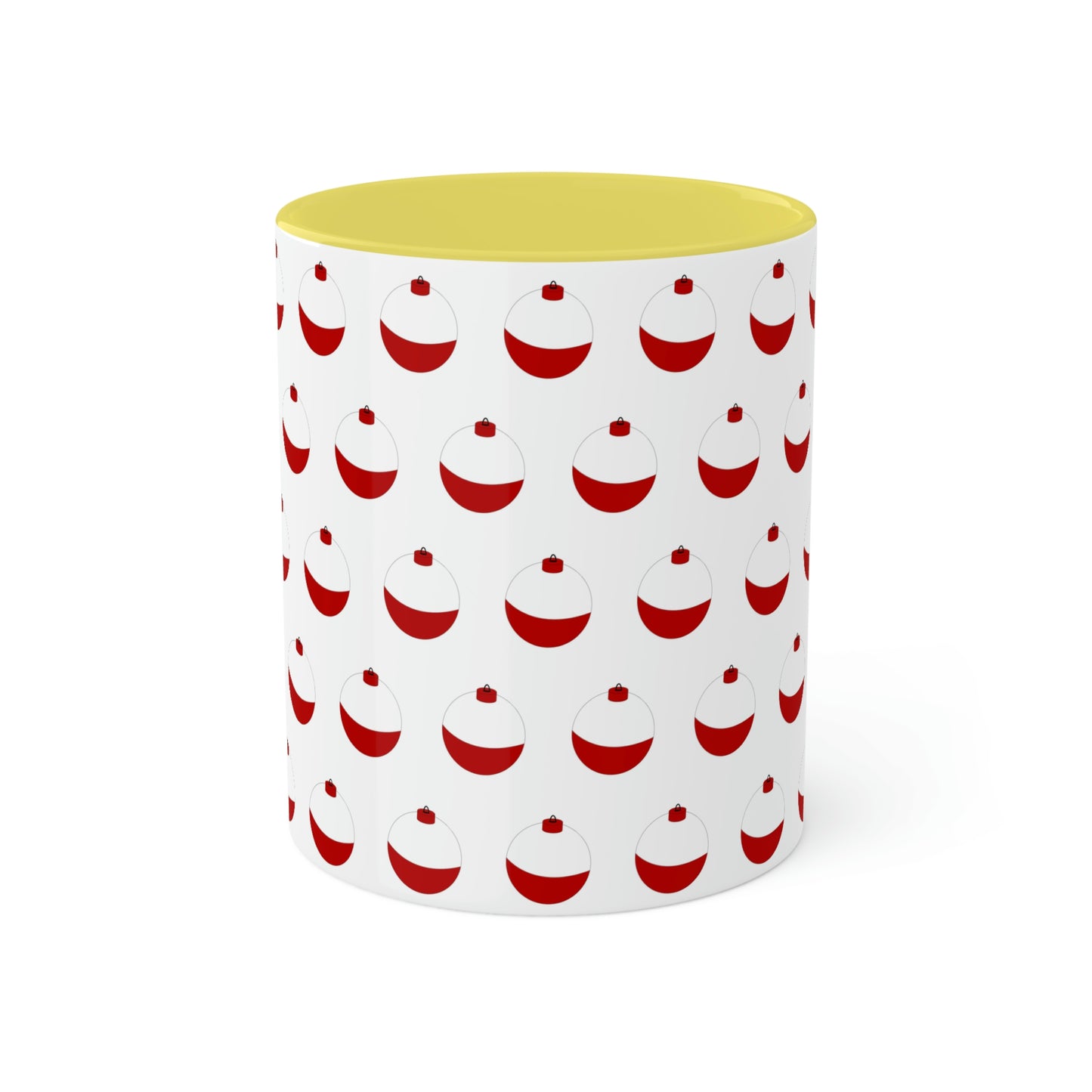 Traditional Red & White Bobber - Colorful Mugs, 11oz
