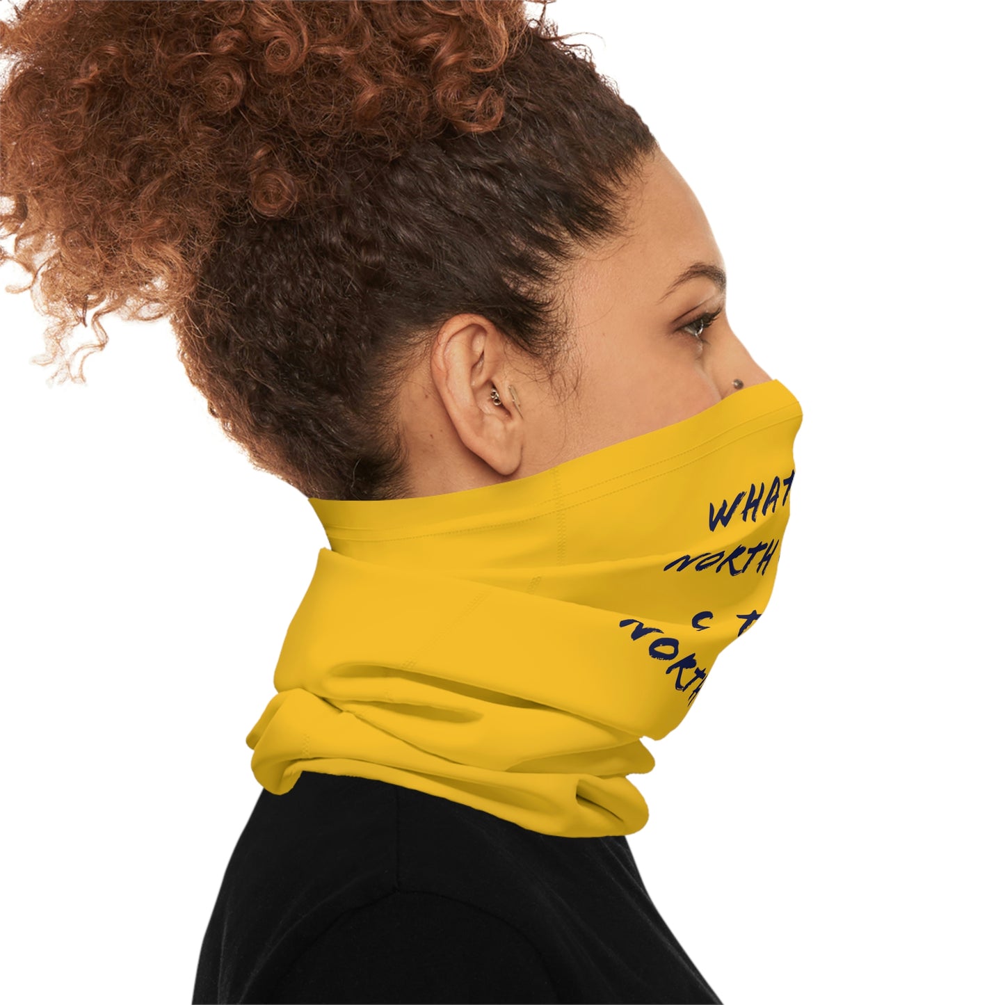 Summer Weather - North of Hwy 2- Fishing / Boating Lightweight Neck Gaiter - Yellow