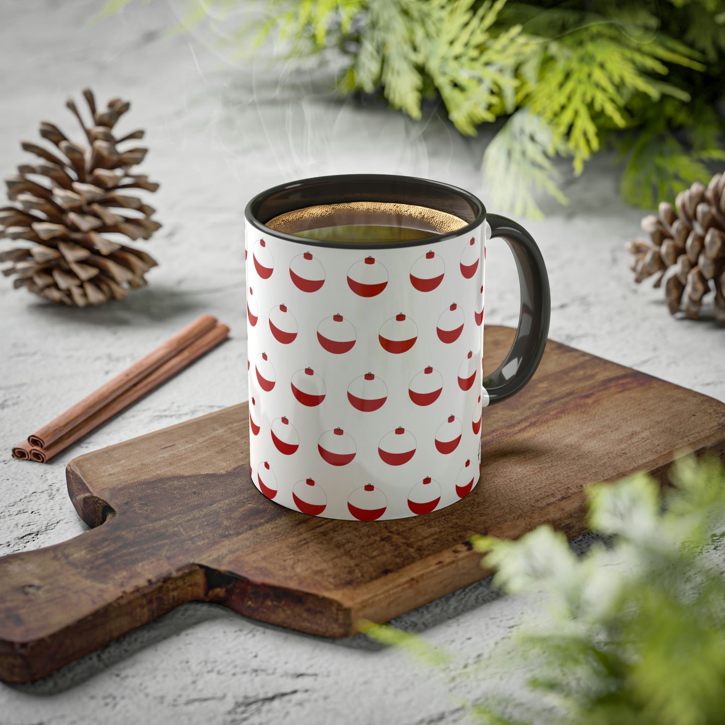 Traditional Red & White Bobber - Colorful Mugs, 11oz