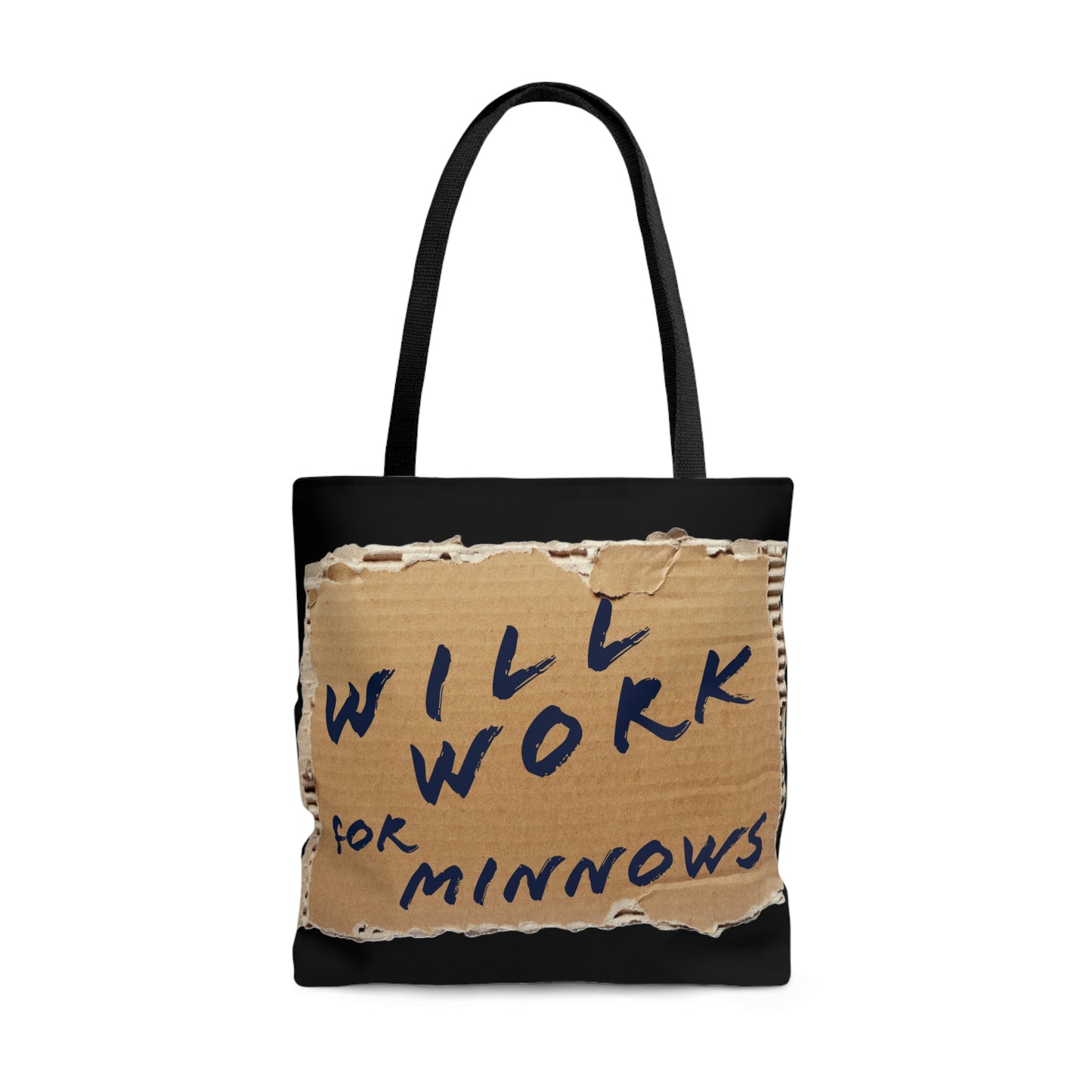 Will Work For Minnows - Fishing Theme - Boat / Beach Bag - AOP Tote Bag