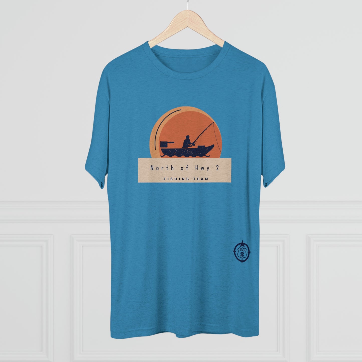 North of Hwy 2 - Sunset Graphic - Unisex Tri-Blend Crew Tee