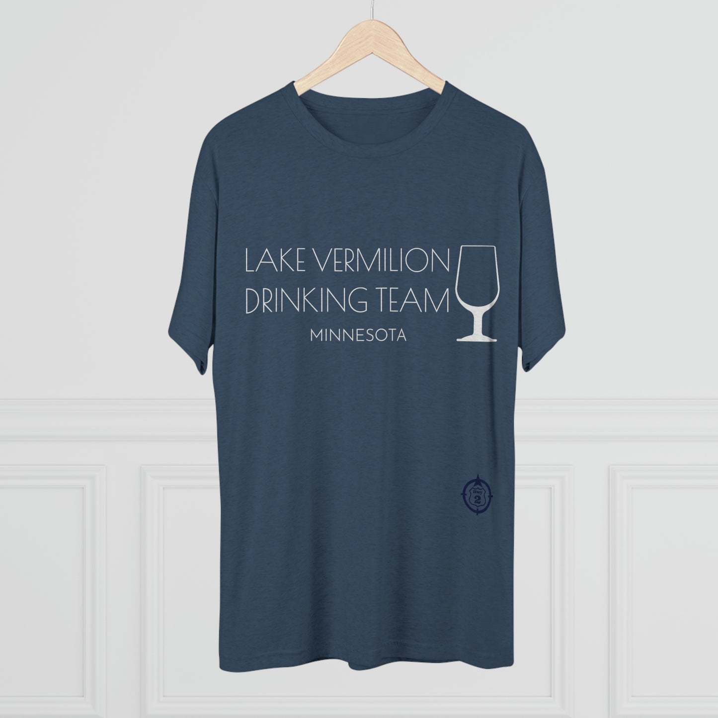 Lake Vermilion - Drinking Team - White Graphic - Unisex Tri-Blend Crew Tee