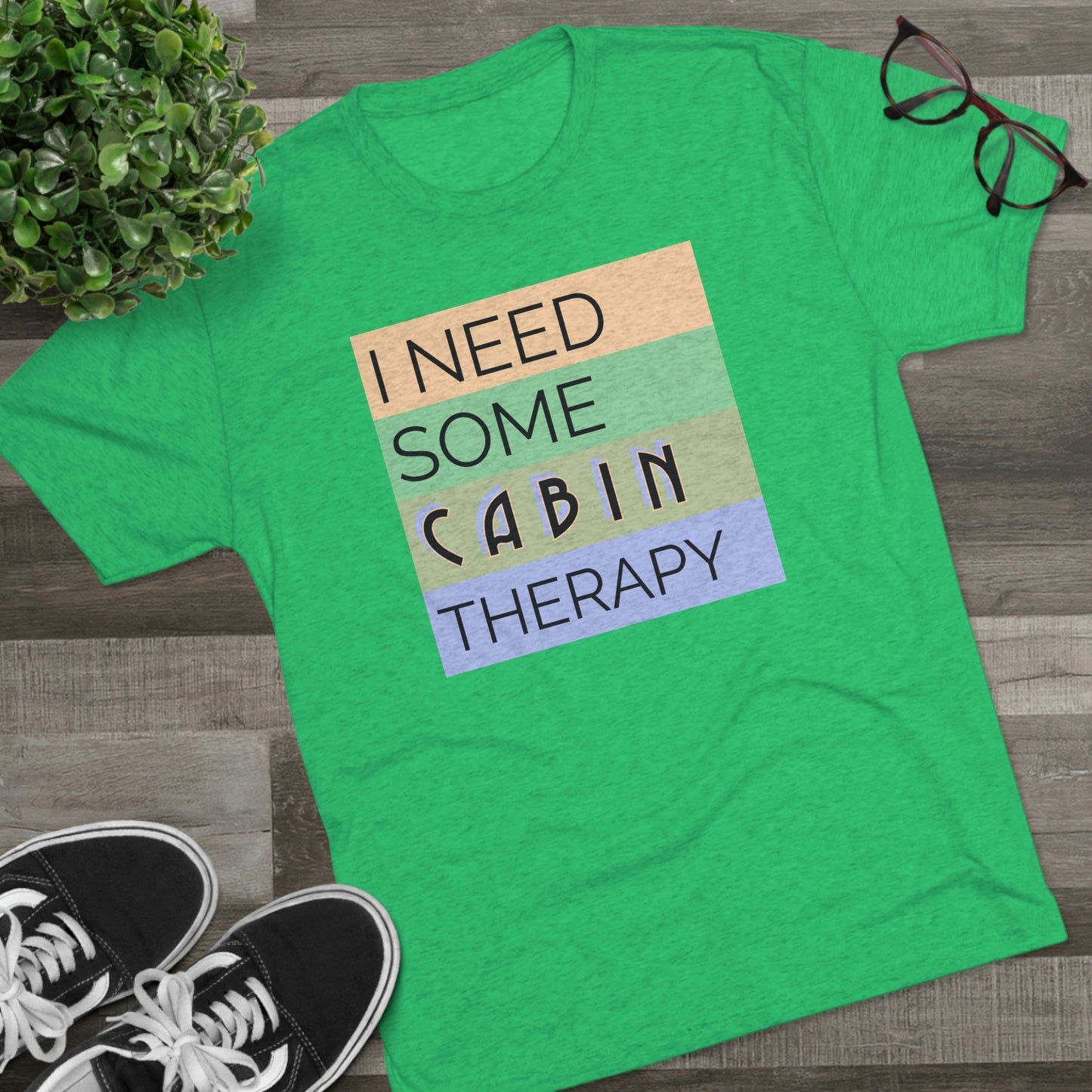Cabin Therapy - Unisex Tri-Blend Crew Tee