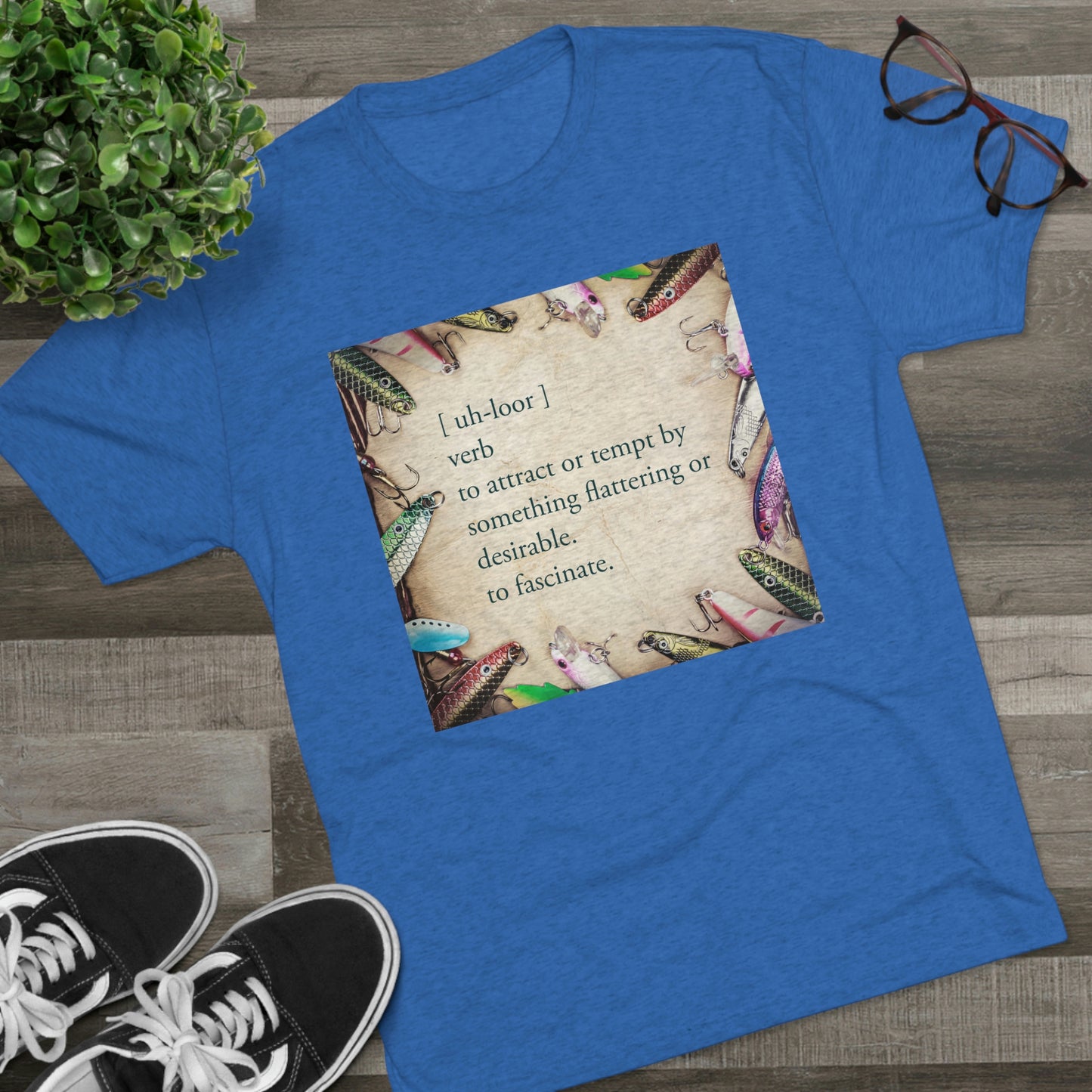 Allure - Bait - Fishing - Unisex Tri-Blend Crew Tee