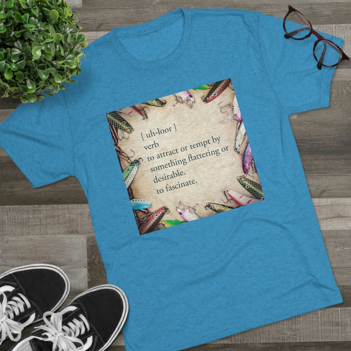 Allure - Bait - Fishing - Unisex Tri-Blend Crew Tee