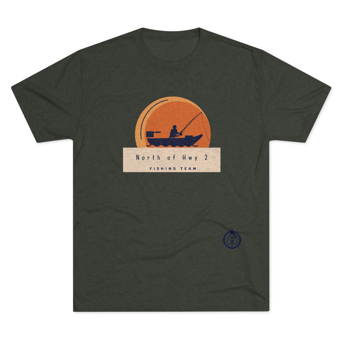 North of Hwy 2 - Sunset Graphic - Unisex Tri-Blend Crew Tee