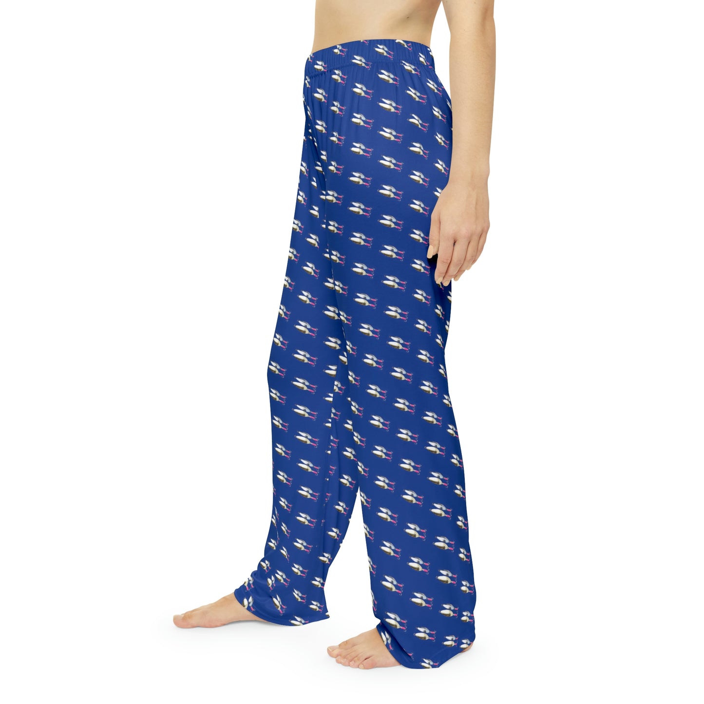 Fishing Lure - Fishing Theme - Bait - Women's Pajama Pants - Dark Blue