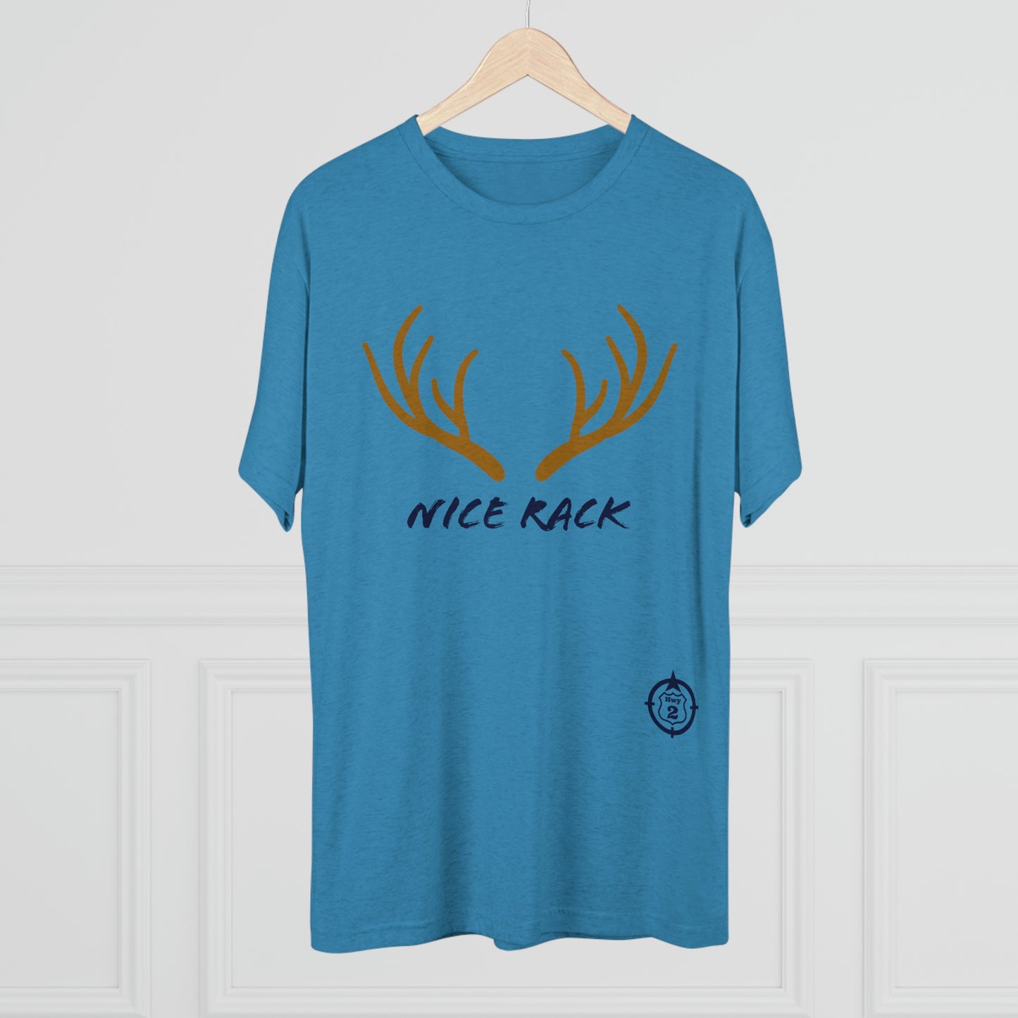 Nice Rack - Antlers - North of Hwy 2 - Unisex Tri-Blend Crew Tee