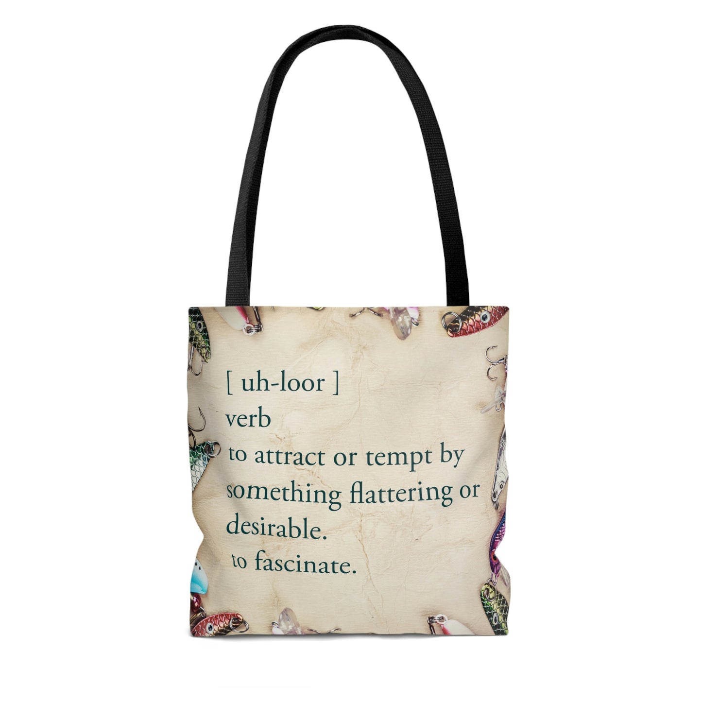 Allure - uh loor - Fishing Theme Boat / Beach Bag - Lake Vermilion - MN - AOP Tote Bag