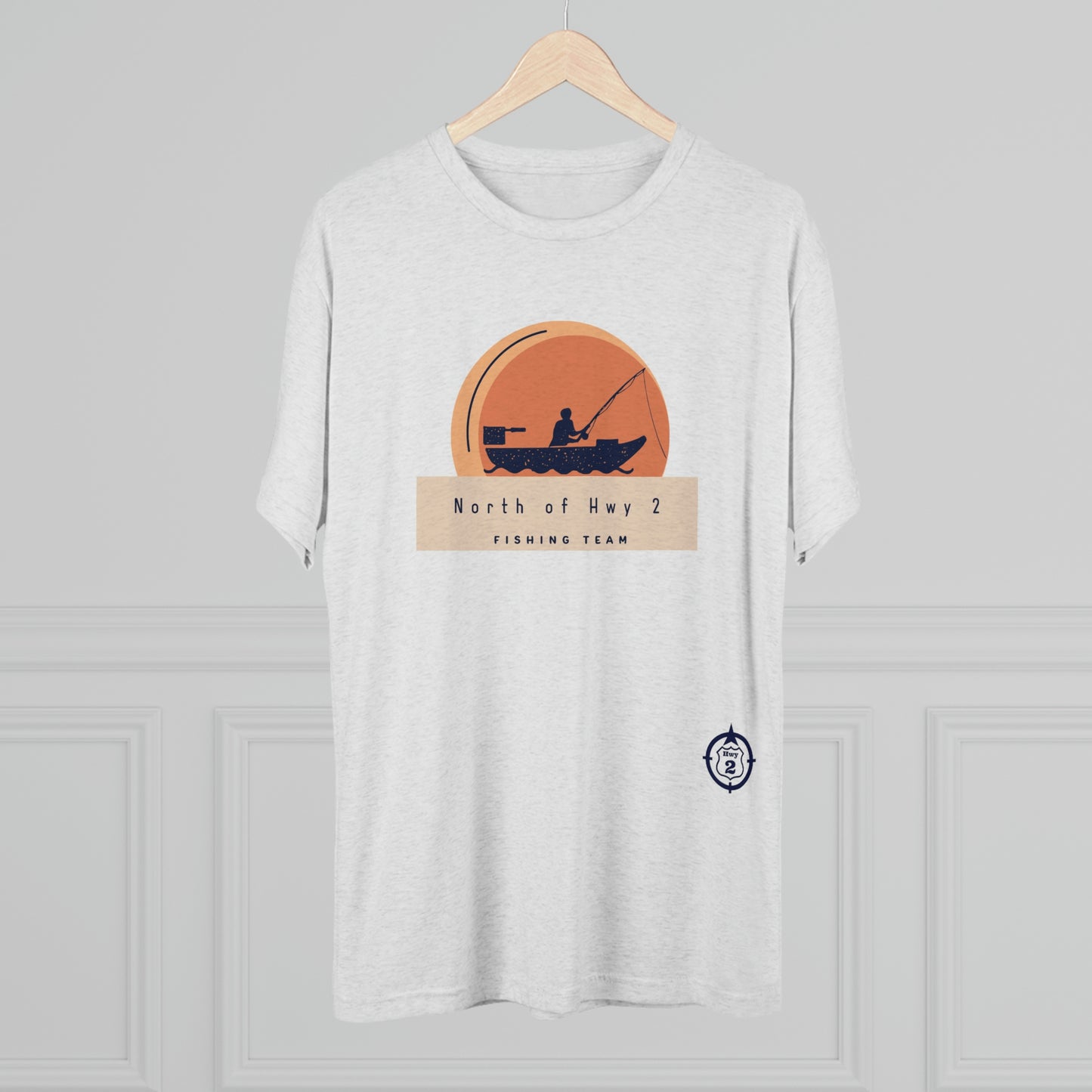 North of Hwy 2 - Sunset Graphic - Unisex Tri-Blend Crew Tee