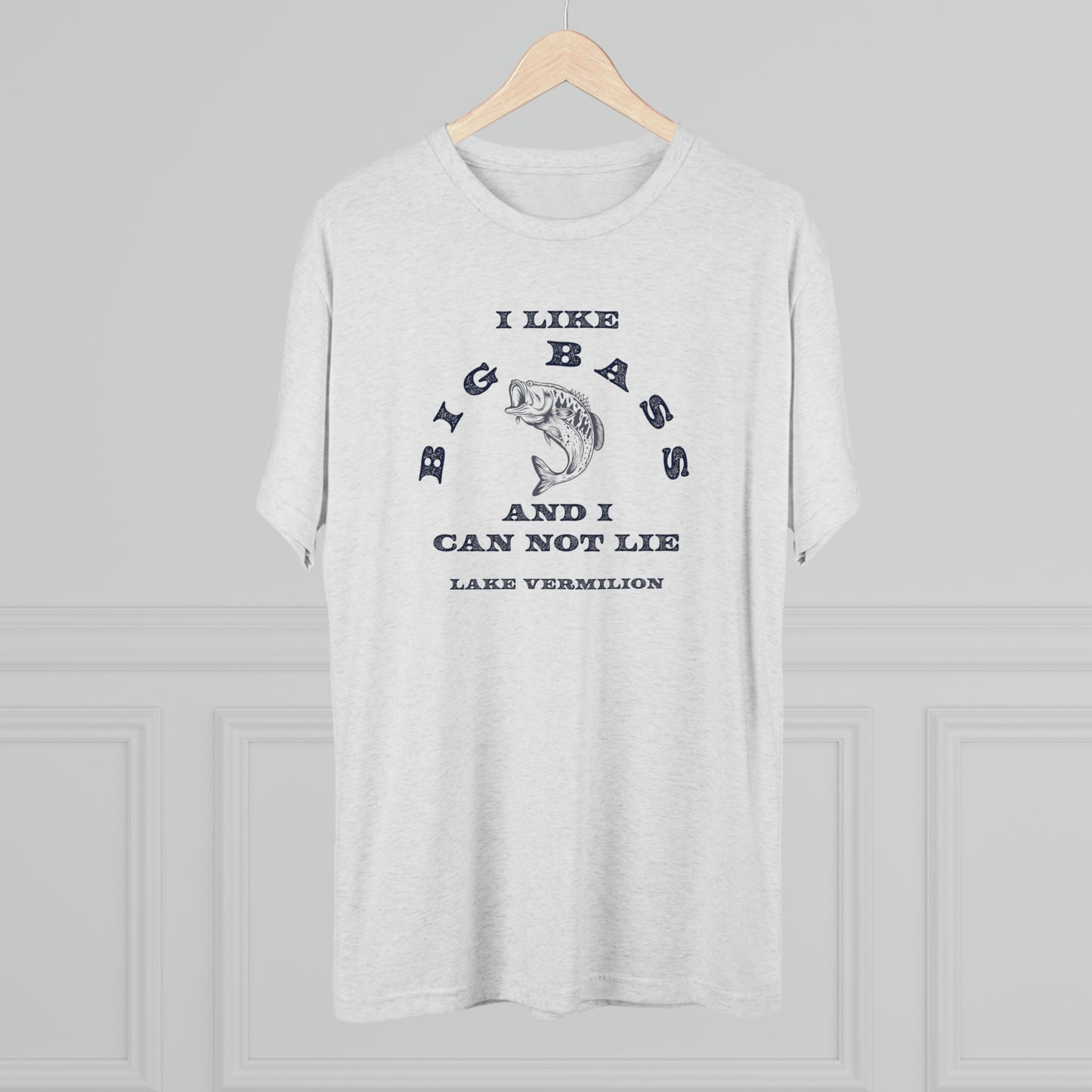 Big Bass - Lake Vermilion - Unisex Tri-Blend Crew Tee