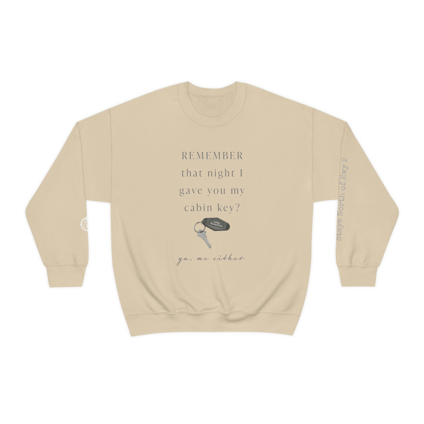 Remember That Night - Cabin Key - Lake Vermilion - North of Hwy 2 - Unisex Heavy Blend™ Crewneck Sweatshirt