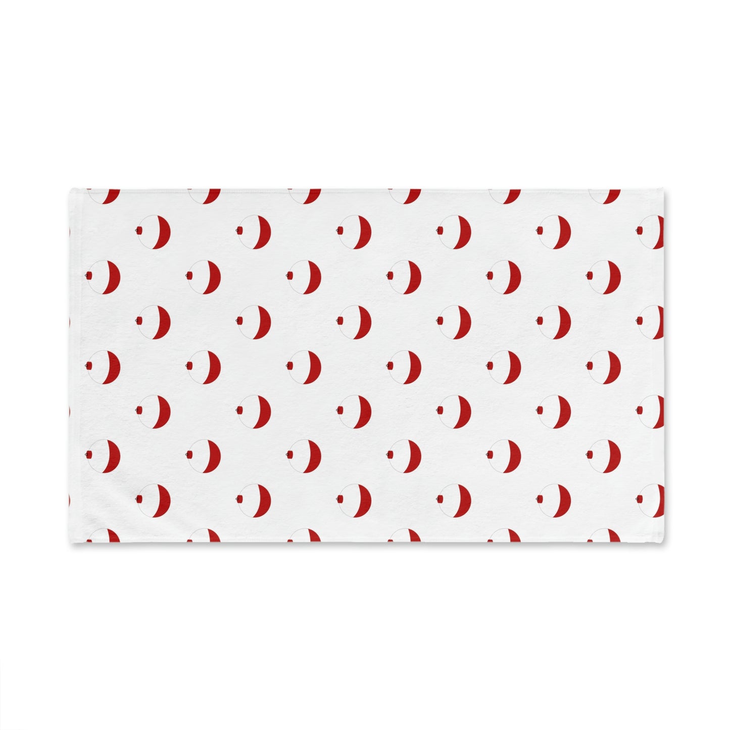 Traditional Red & White Bobber - Patttern #2 - Hand Towel