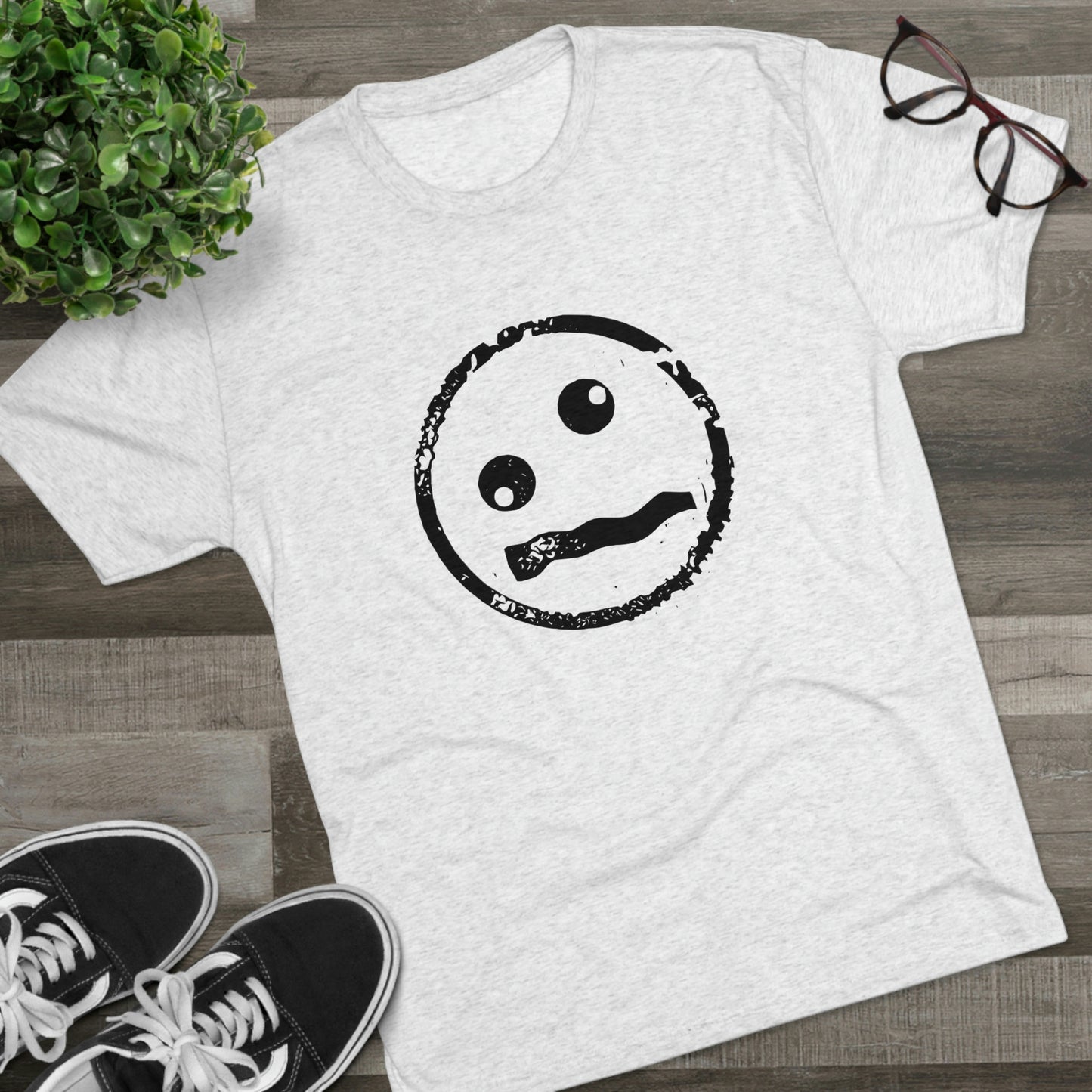 Needs Therapy - Crazy Face - Unisex Tri-Blend Crew Tee