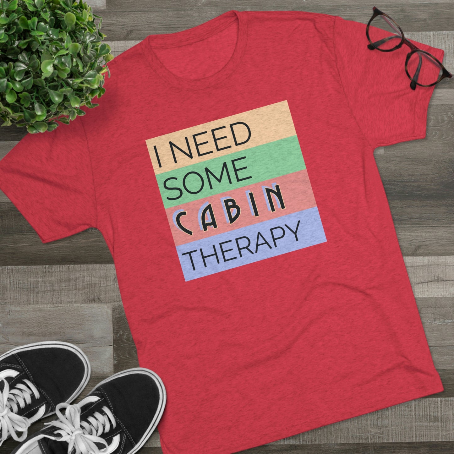 Cabin Therapy - Unisex Tri-Blend Crew Tee