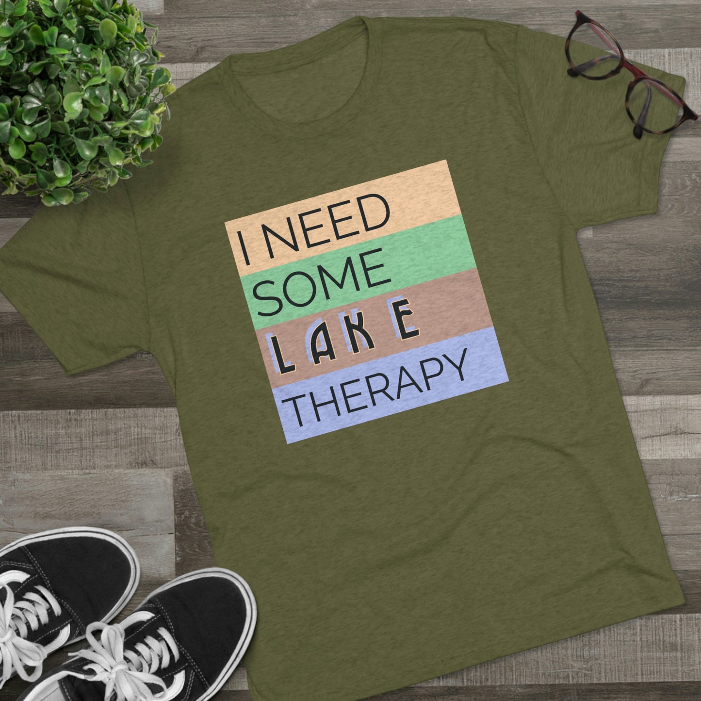 Lake Therapy - Unisex Tri-Blend Crew Tee