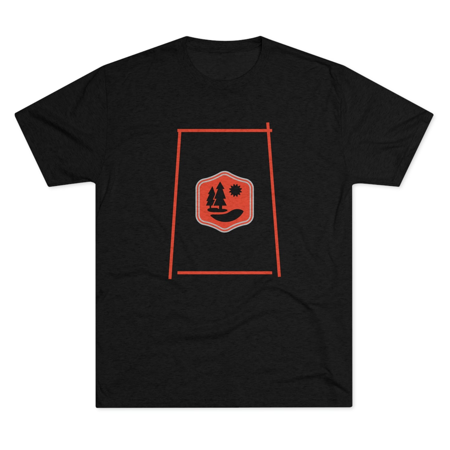 Lake Therapy - Red Accents - Lake Vermilion - Unisex Tri-Blend Crew Tee