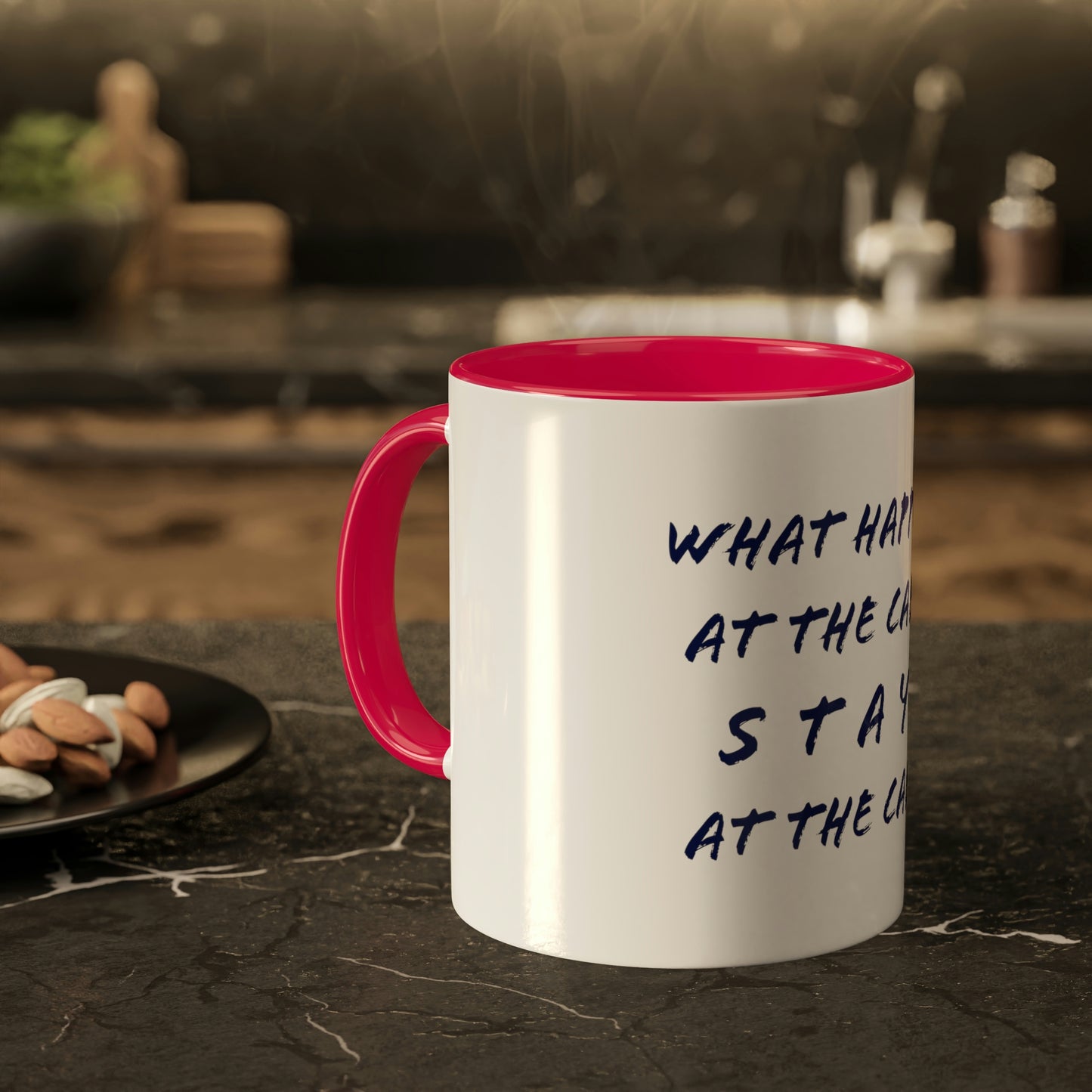 What Happens At The Cabin - Colorful Mugs, 11oz