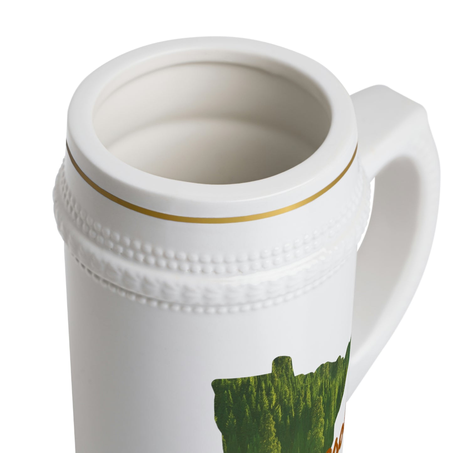 Minnesota - Dark Green Forest - Beer Stein Mug