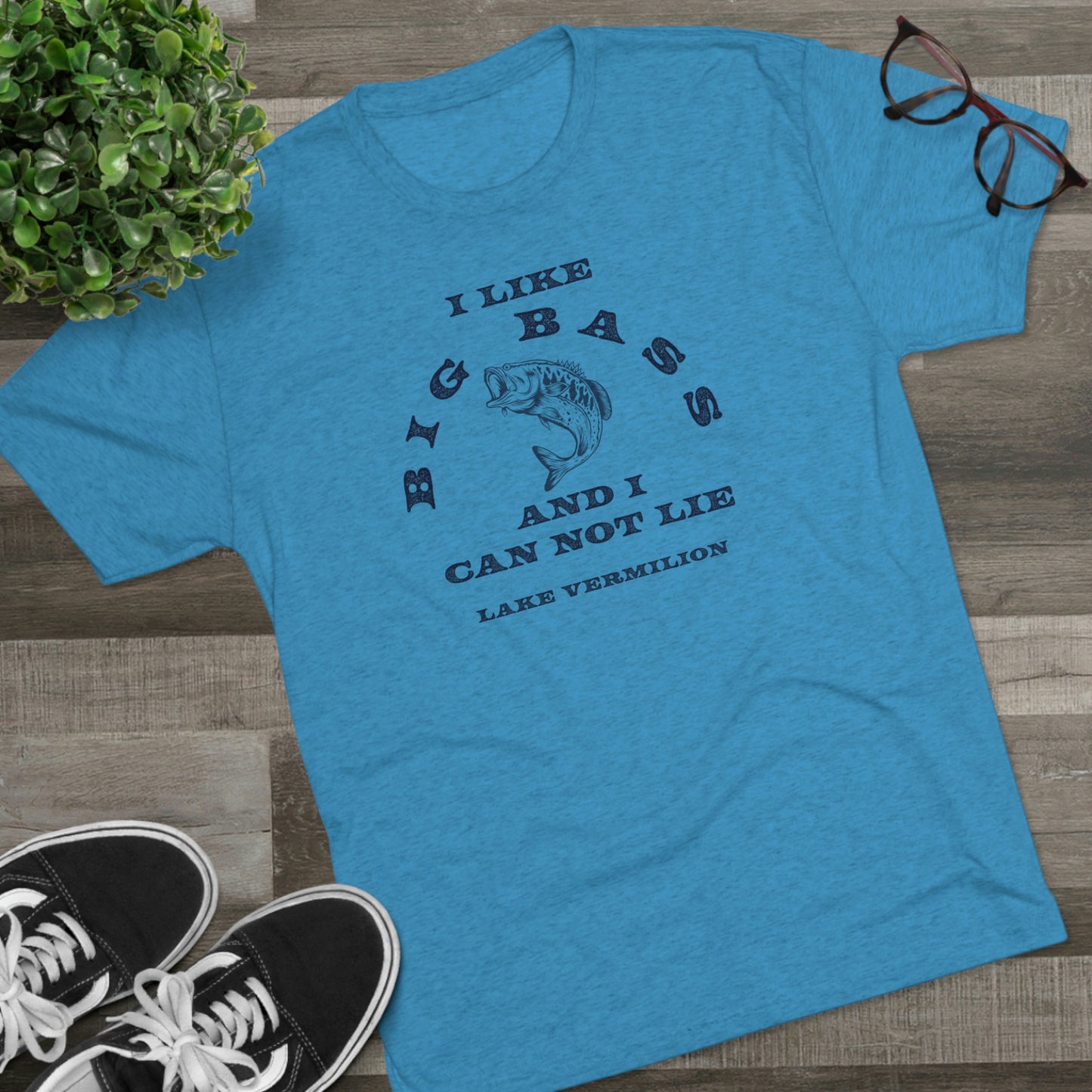 Big Bass - Lake Vermilion - Unisex Tri-Blend Crew Tee