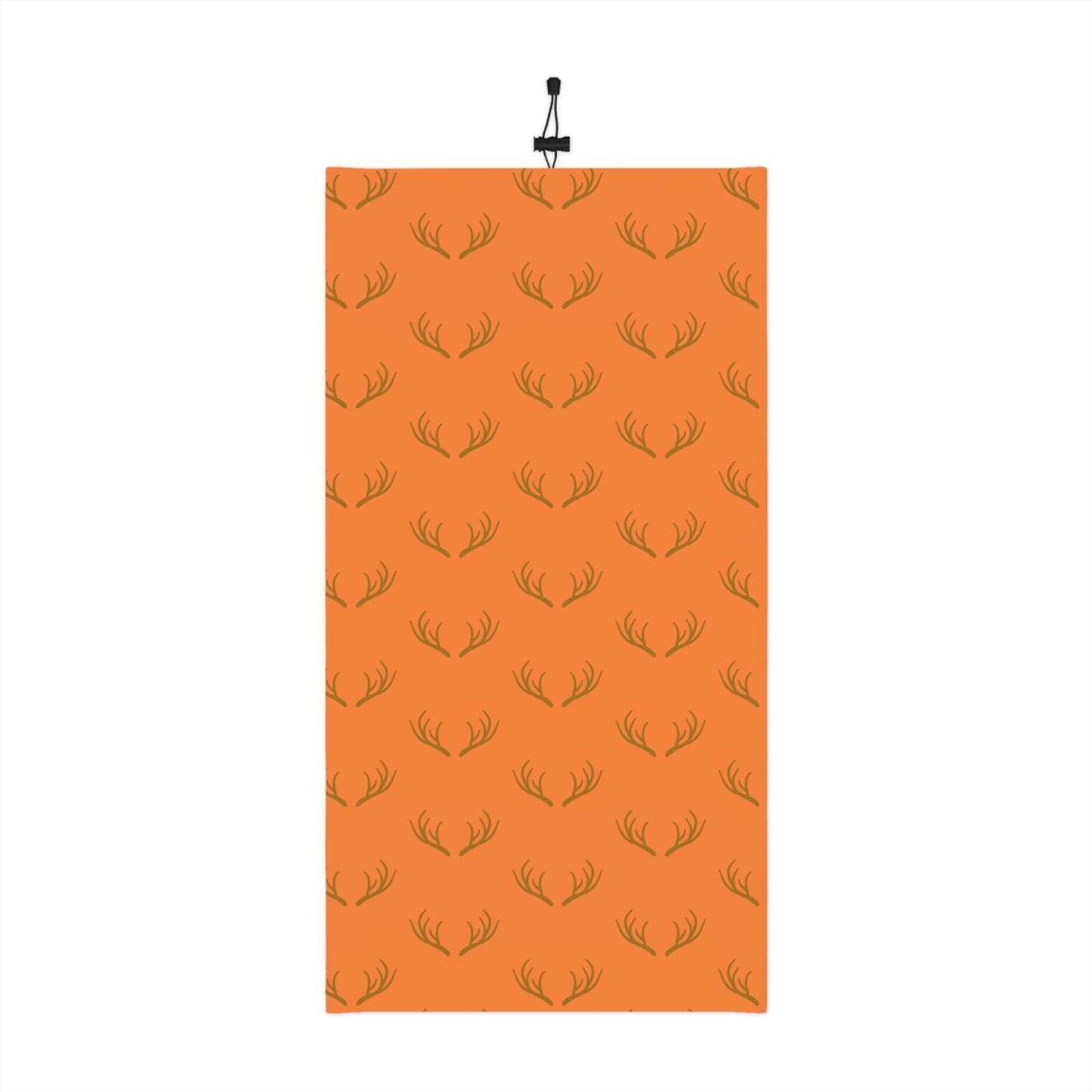 Cool Weather - Antler - Pattern - Fishing / Snowmobiling / Hunting Winter Neck Gaiter With Drawstring - Orange
