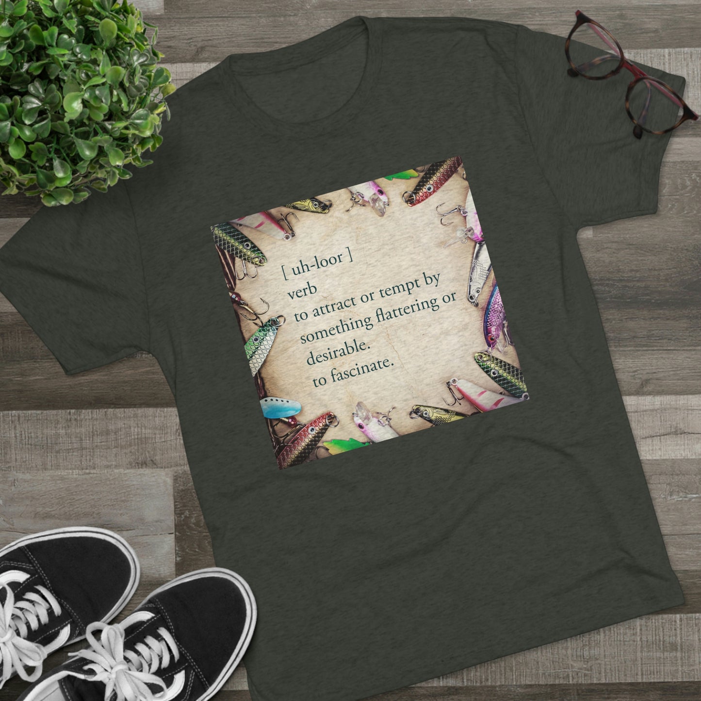 Allure - Bait - Fishing - Unisex Tri-Blend Crew Tee
