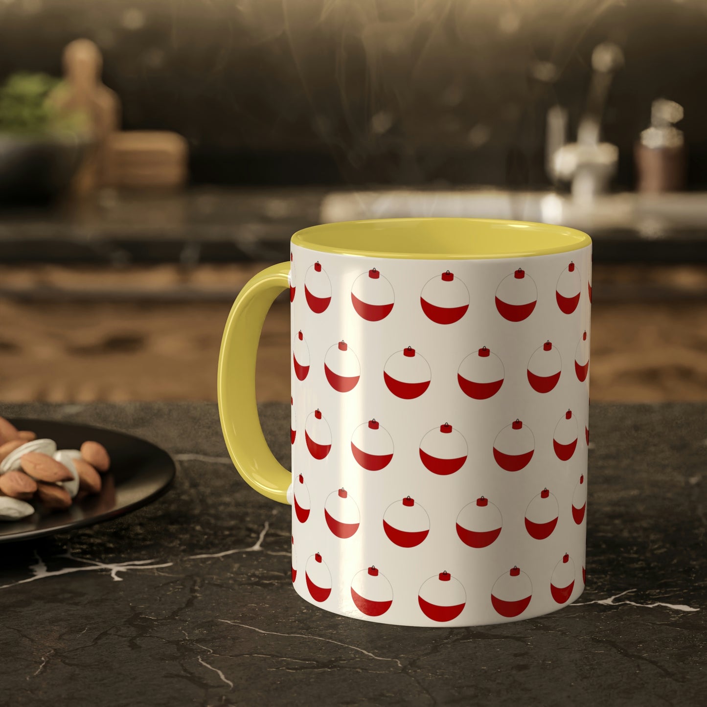 Traditional Red & White Bobber - Colorful Mugs, 11oz