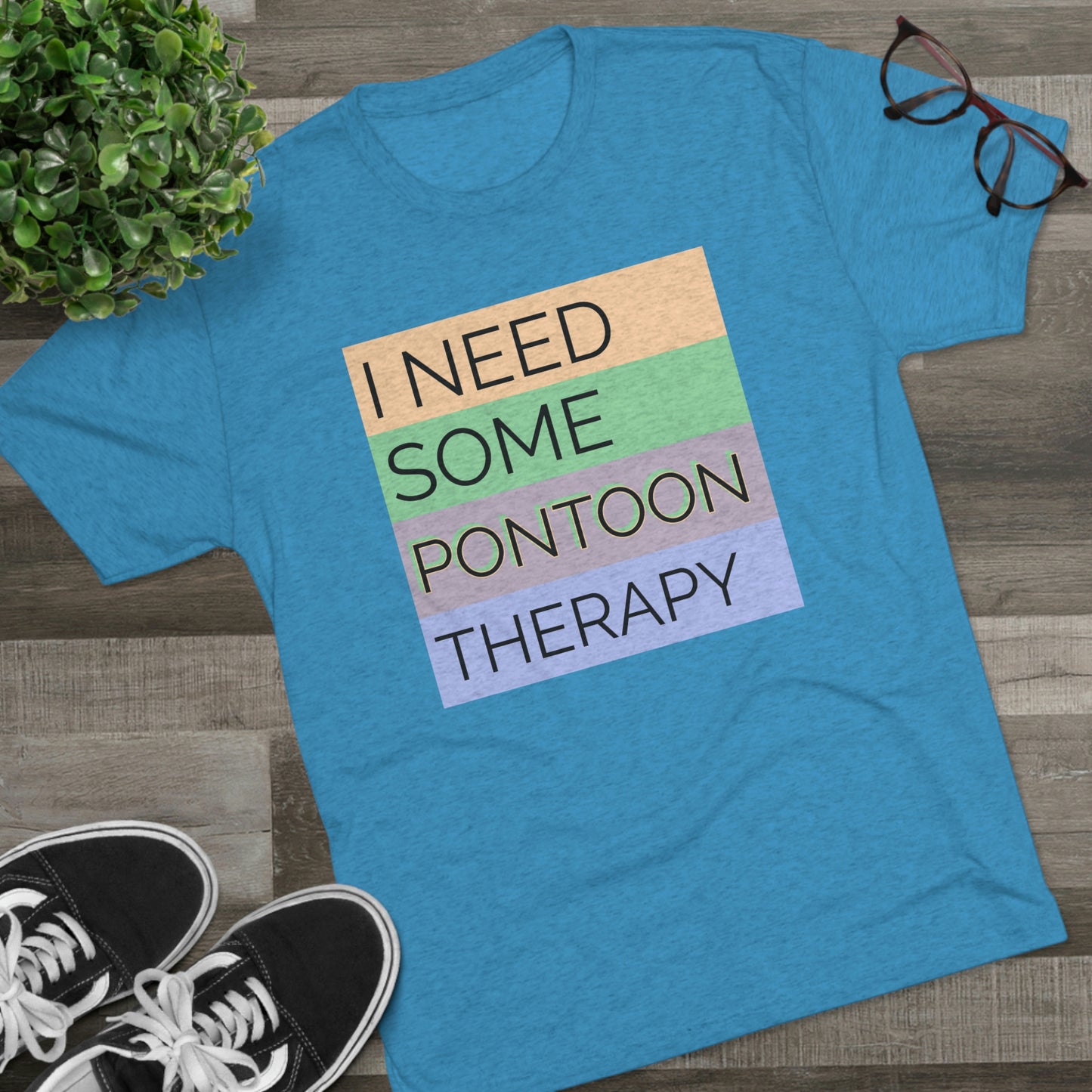 Pontoon Therapy - Unisex Tri-Blend Crew Tee
