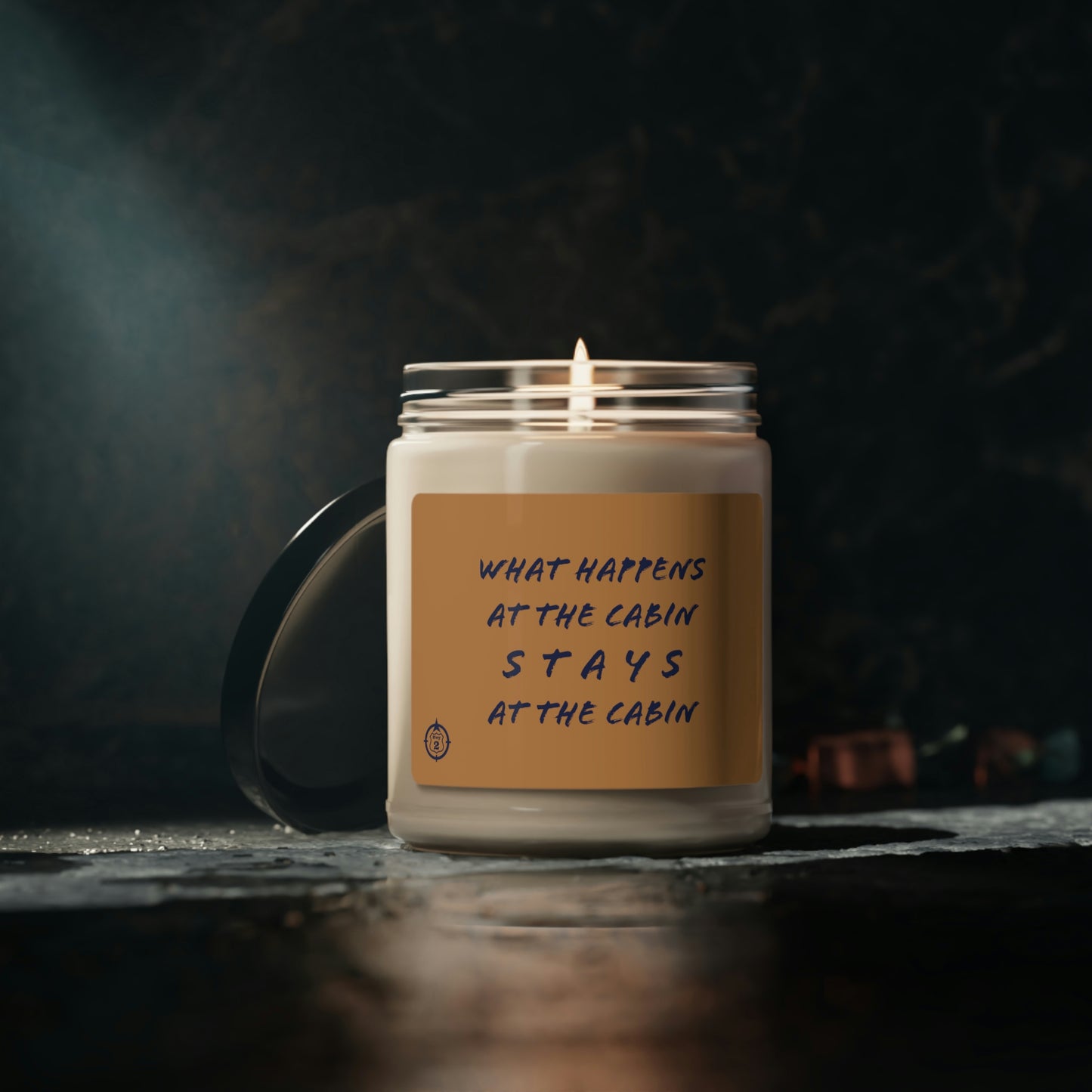 What Happens At The Cabin - Tan/Brown - Scented Soy Candle, 9oz