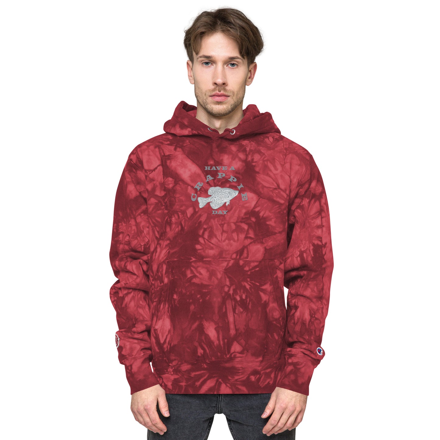 Have a Crappie Day - Fishing Theme - Unisex Champion tie-dye hoodie