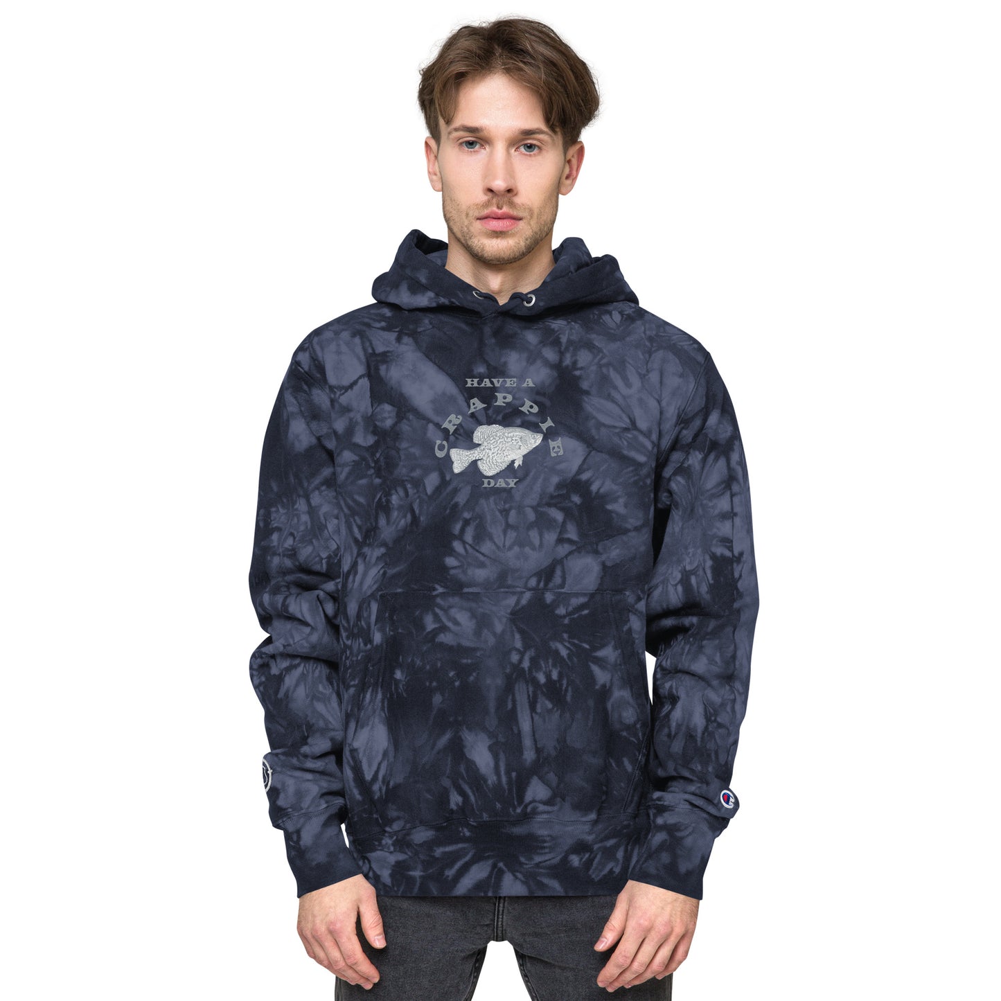 Have a Crappie Day - Fishing Theme - Unisex Champion tie-dye hoodie