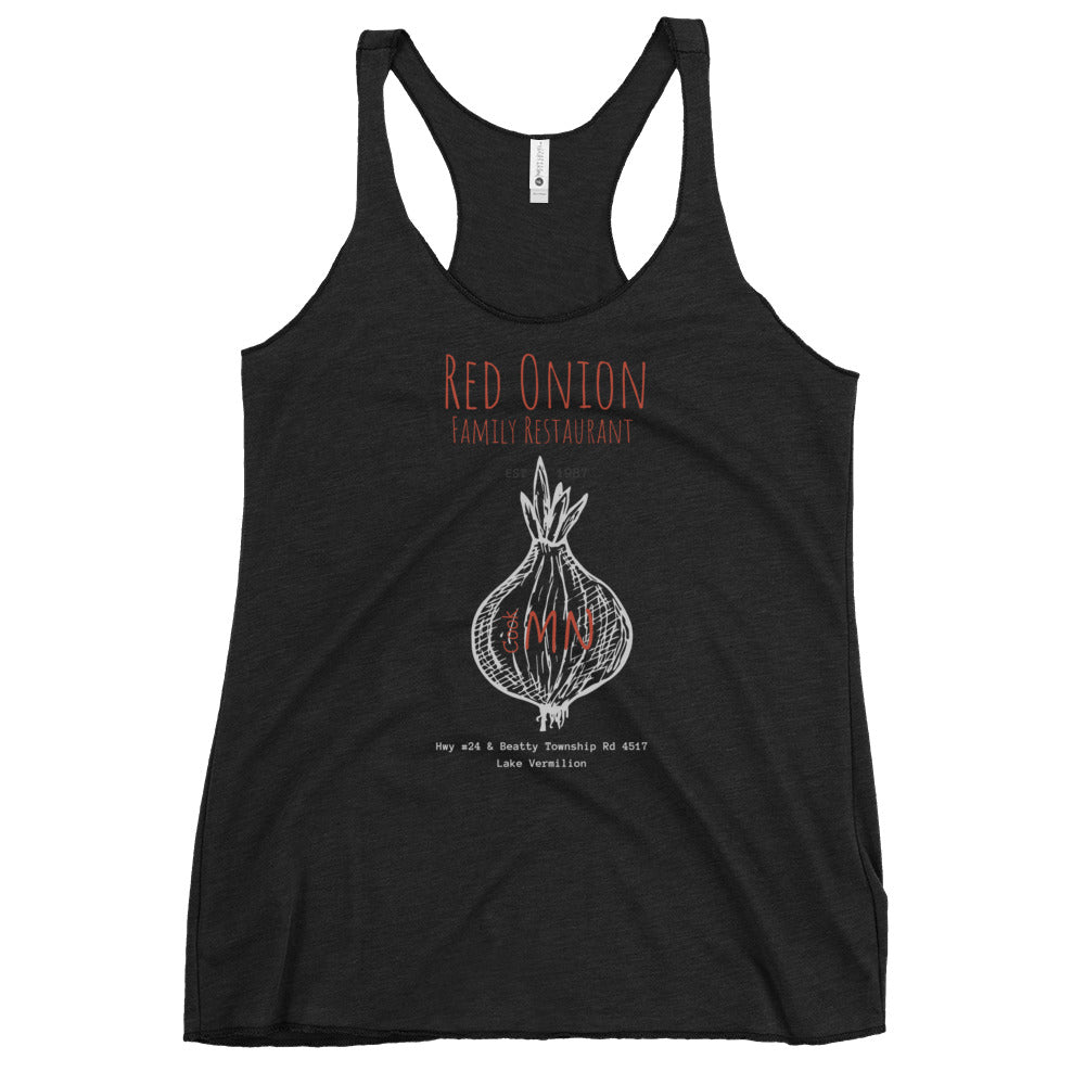 Red Onion Lake Vermilion MN Women's Racerback Tank