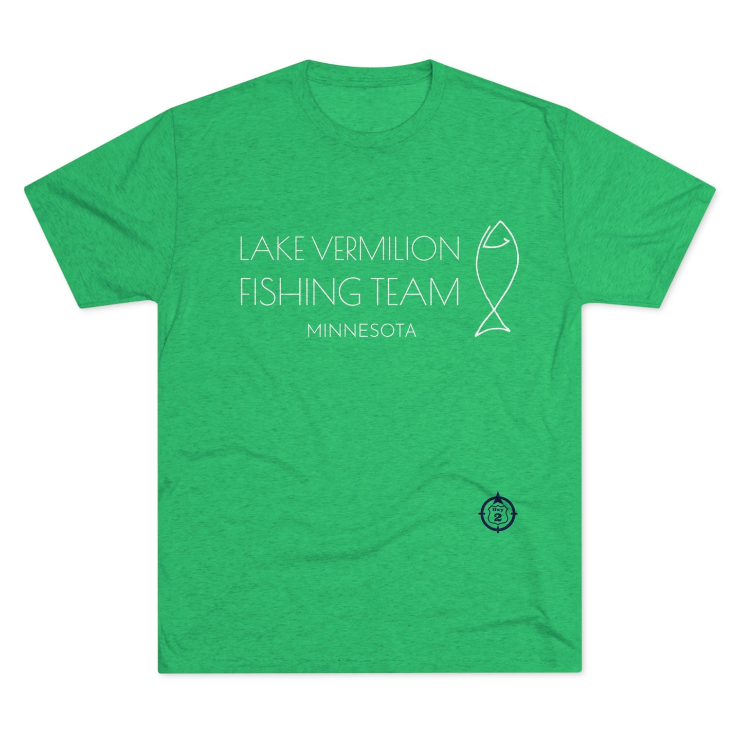 Lake Vermilion - Fishing Team - White Graphic - Unisex Tri-Blend Crew Tee