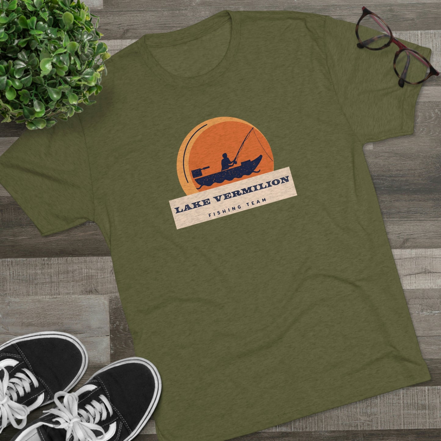 Fishin Team - Lake Vermilion - Unisex Tri-Blend Crew Tee