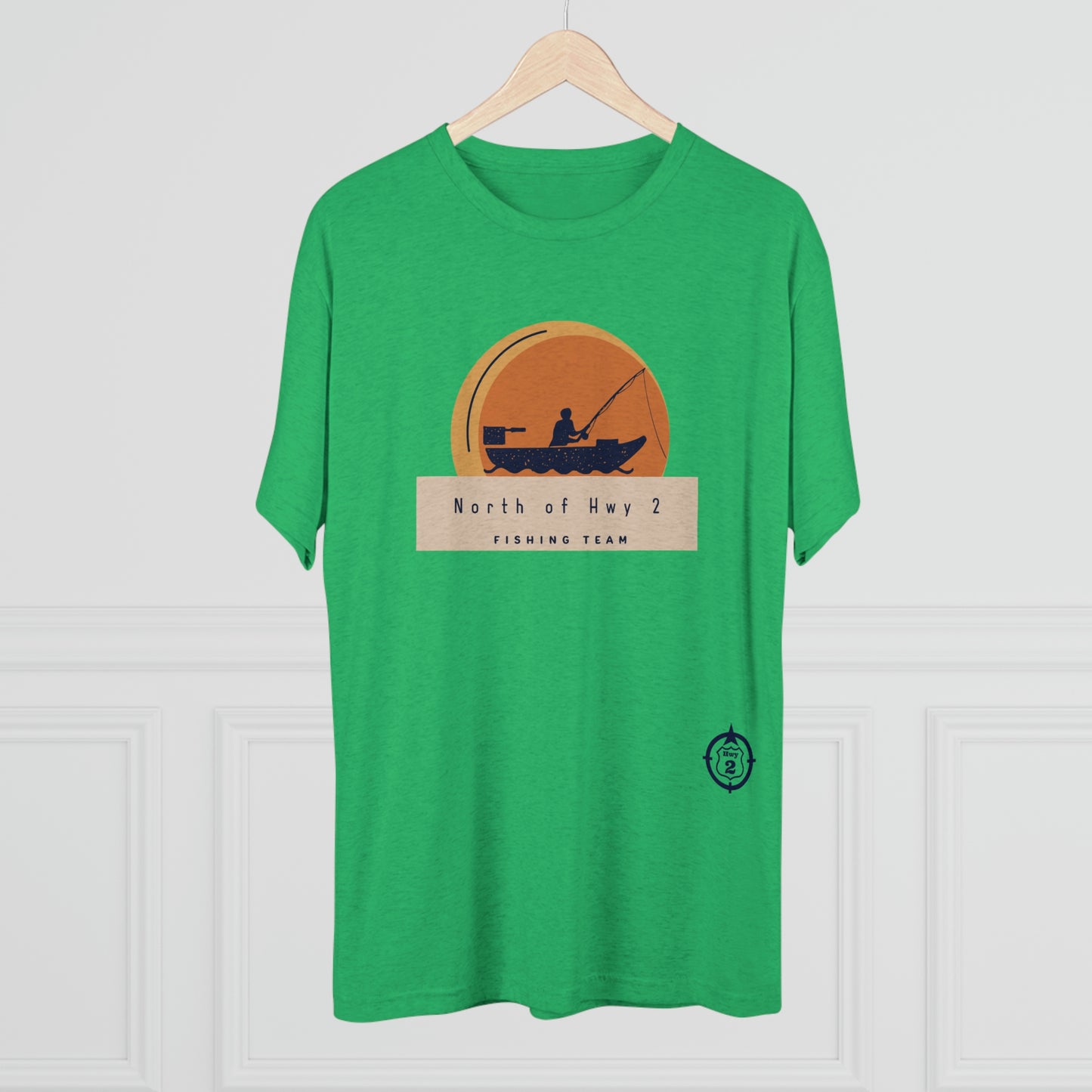 North of Hwy 2 - Sunset Graphic - Unisex Tri-Blend Crew Tee