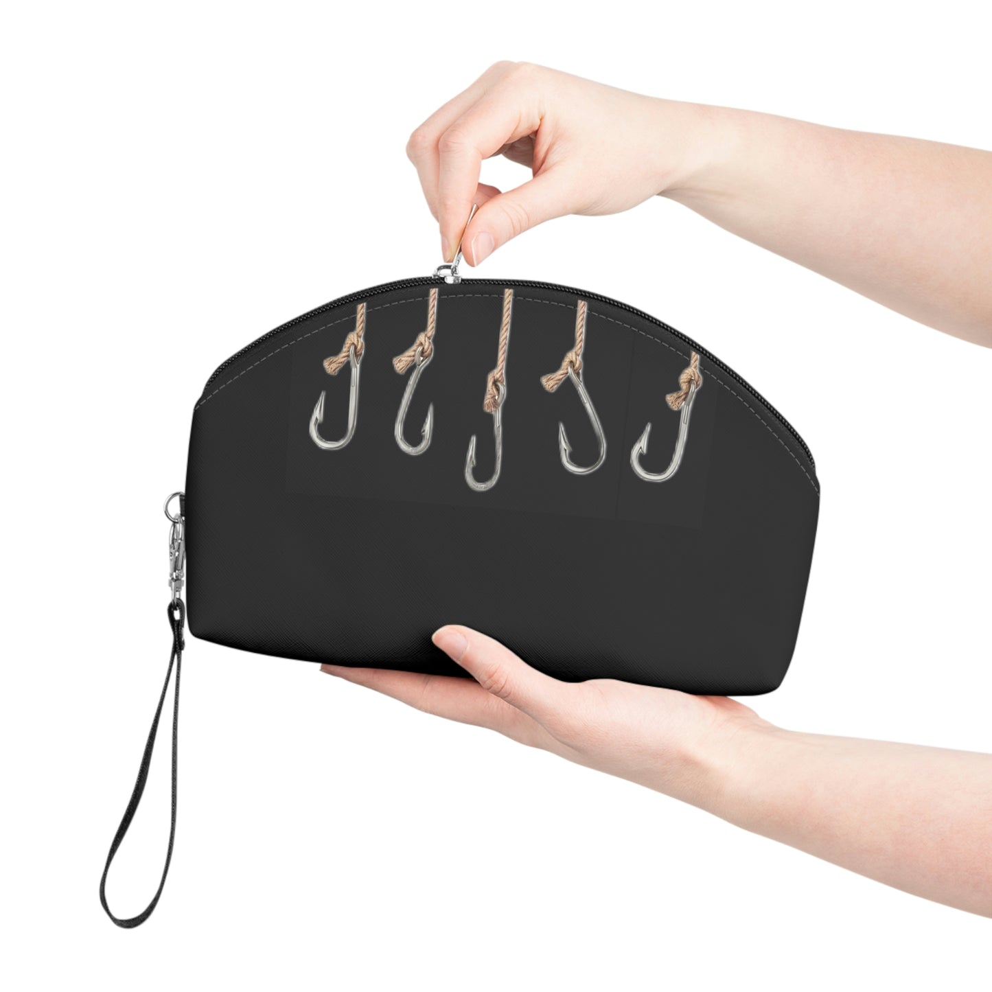 Fishing Theme Boat / Beach Bag - Hooks /  Lures - Black