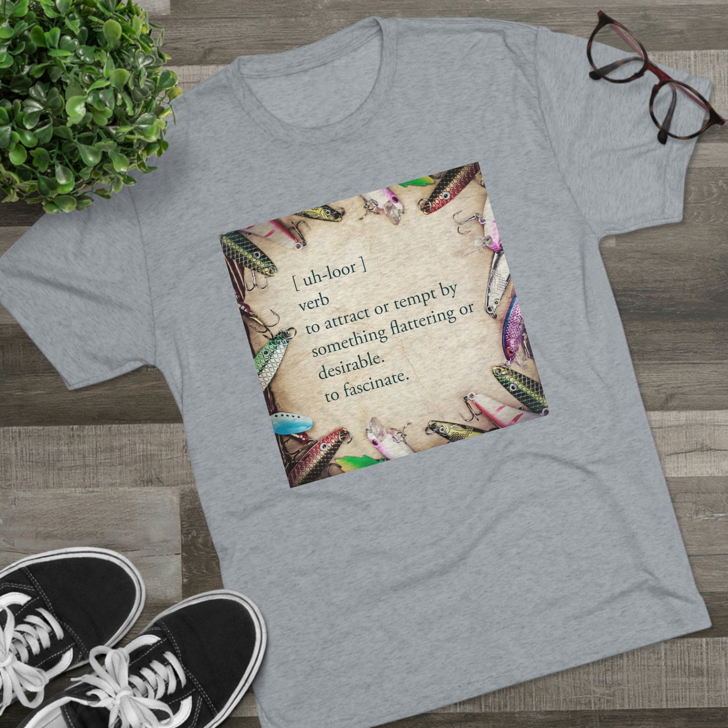 Allure - Bait - Fishing - Unisex Tri-Blend Crew Tee