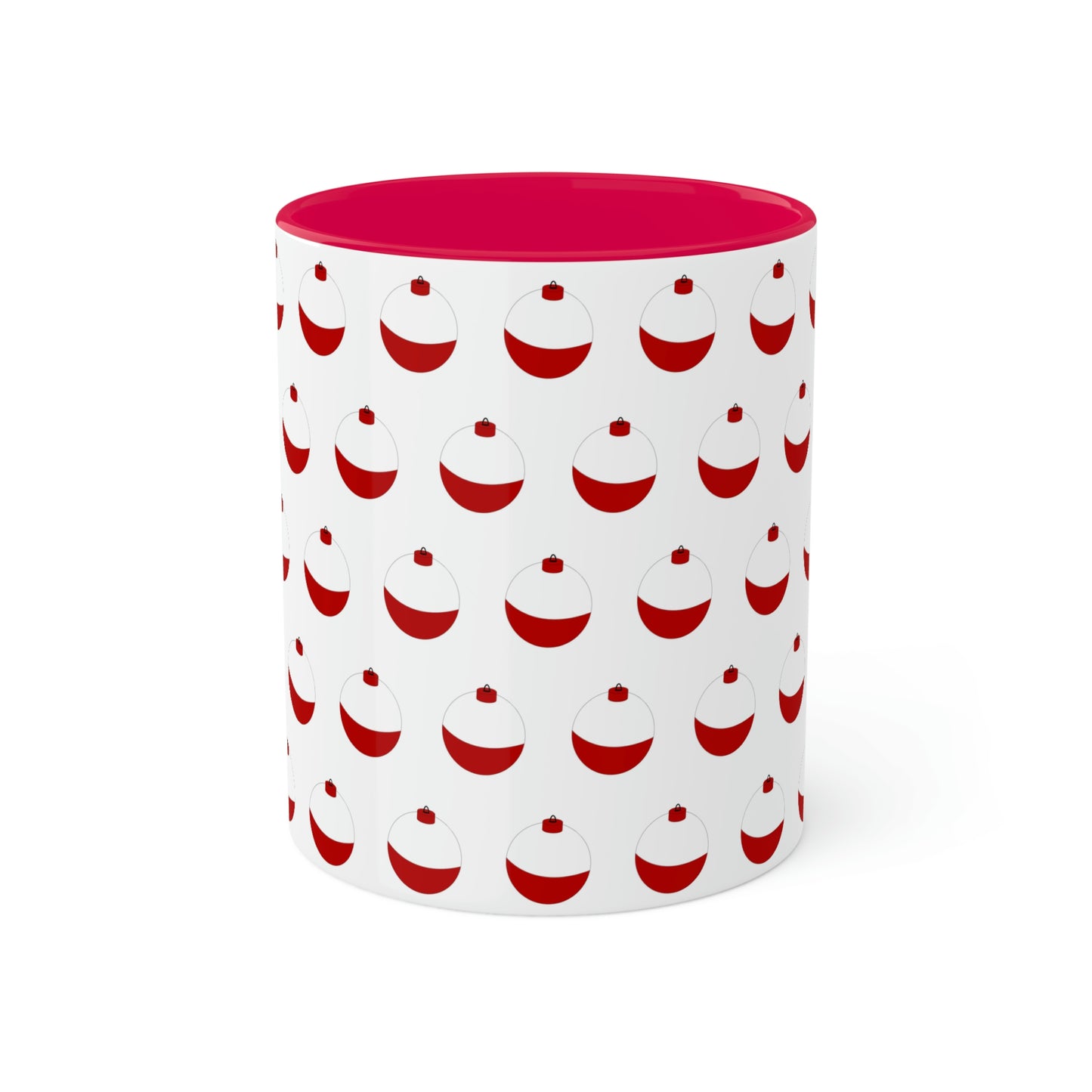 Traditional Red & White Bobber - Colorful Mugs, 11oz